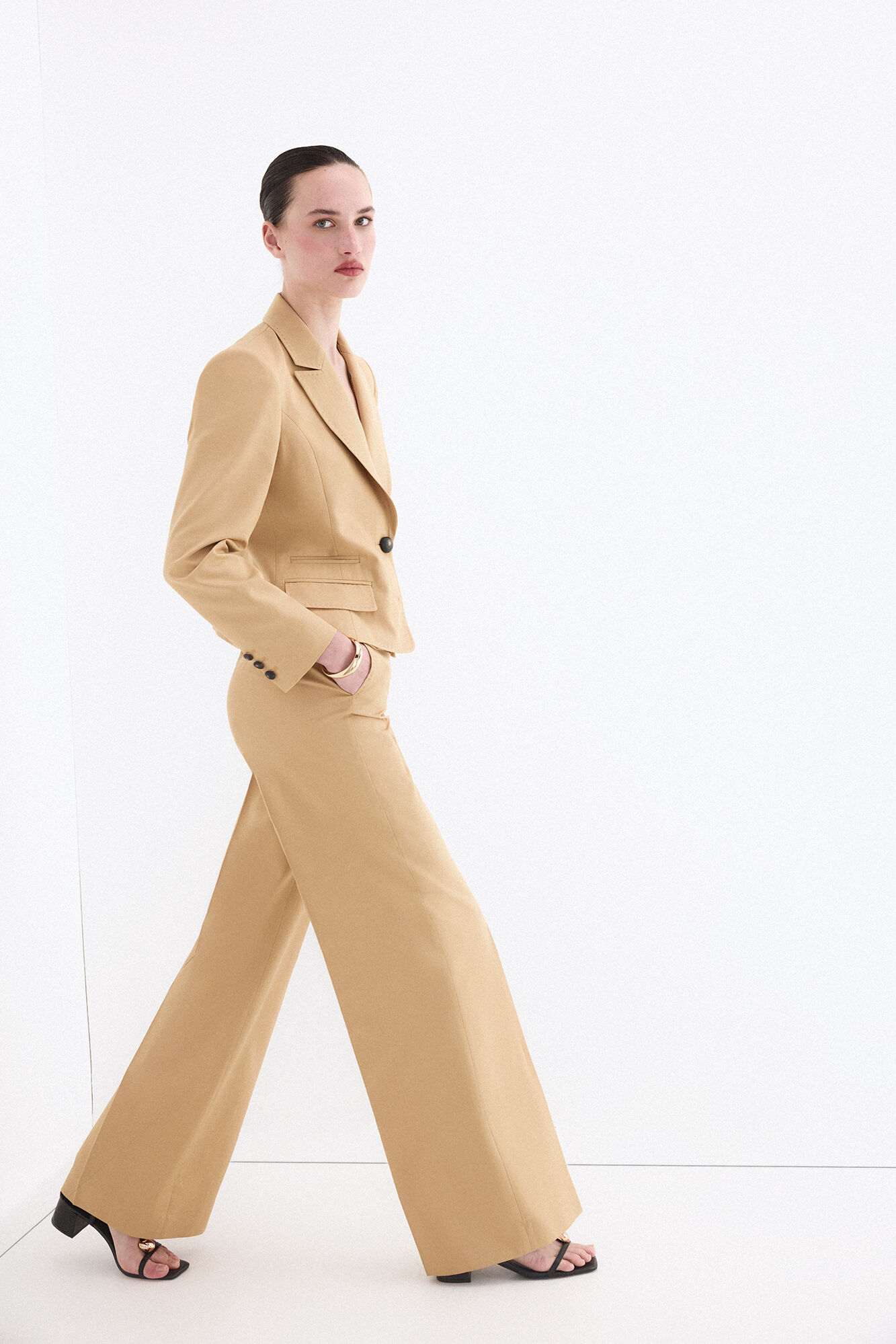 Pedro del Hierro Pantal&oacute;n de traje color camel Beige