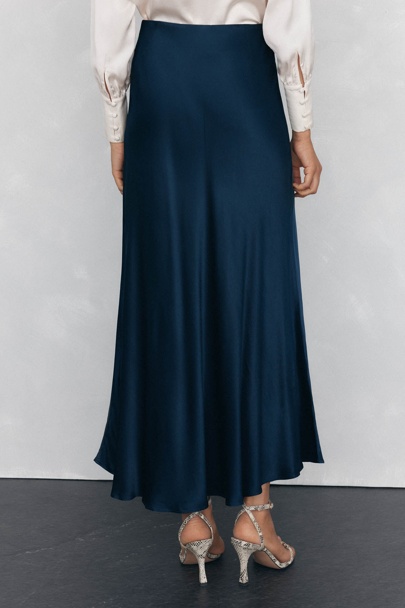 Pedro del Hierro Falda satinada Azul