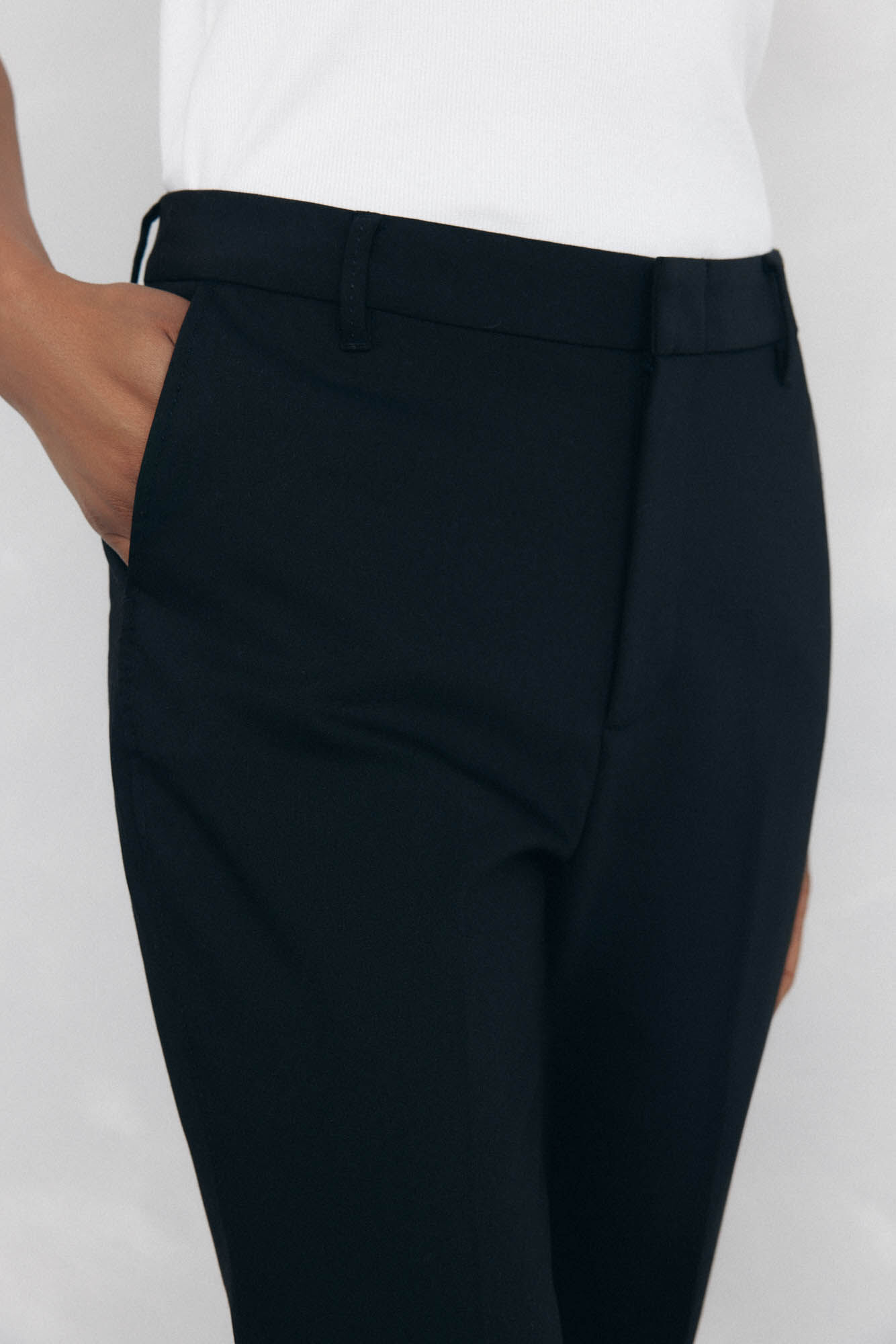 Pedro del Hierro Pantalones rectos cl&aacute;sicos Negro