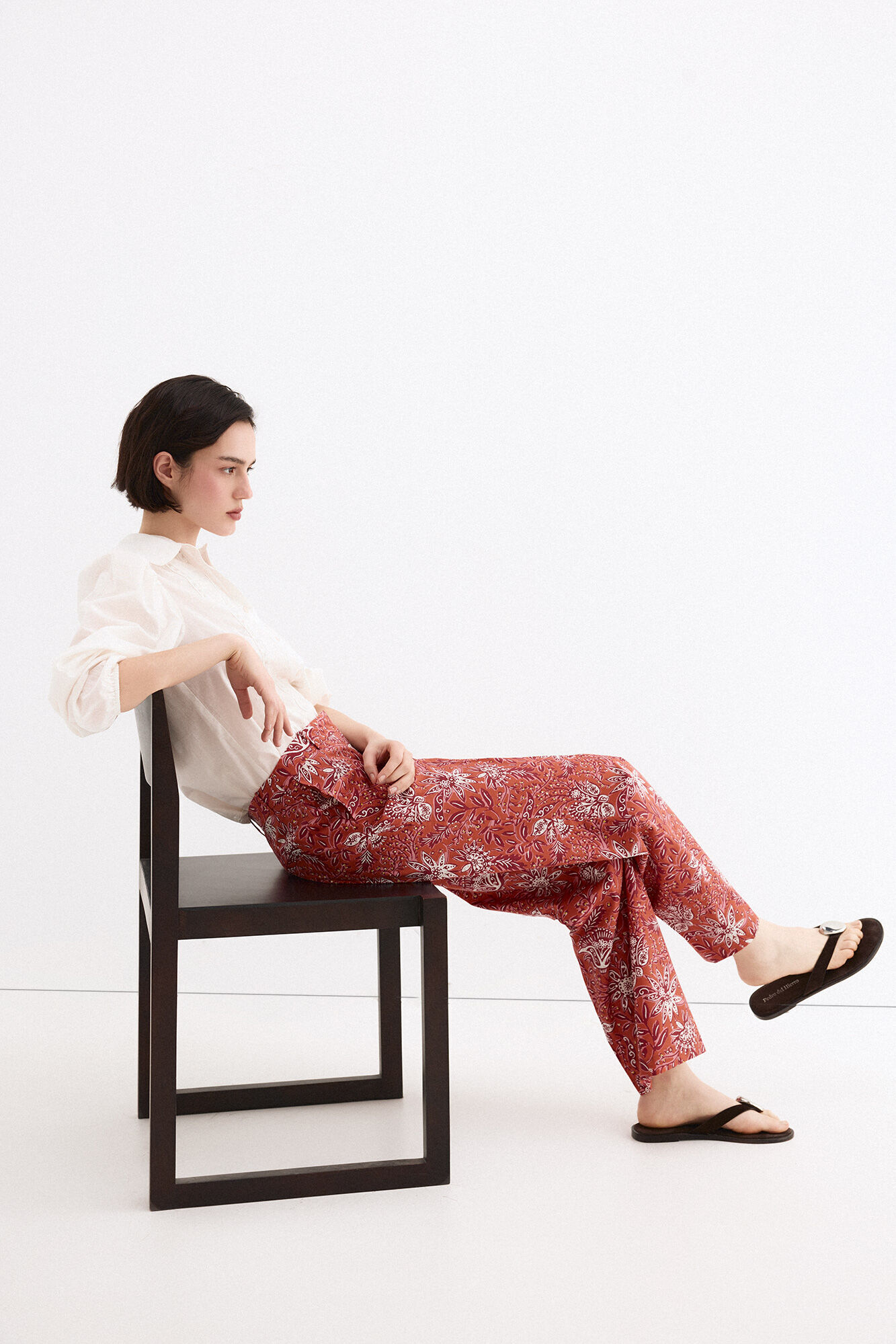 Pedro del Hierro Pantal&oacute;n recto estampado