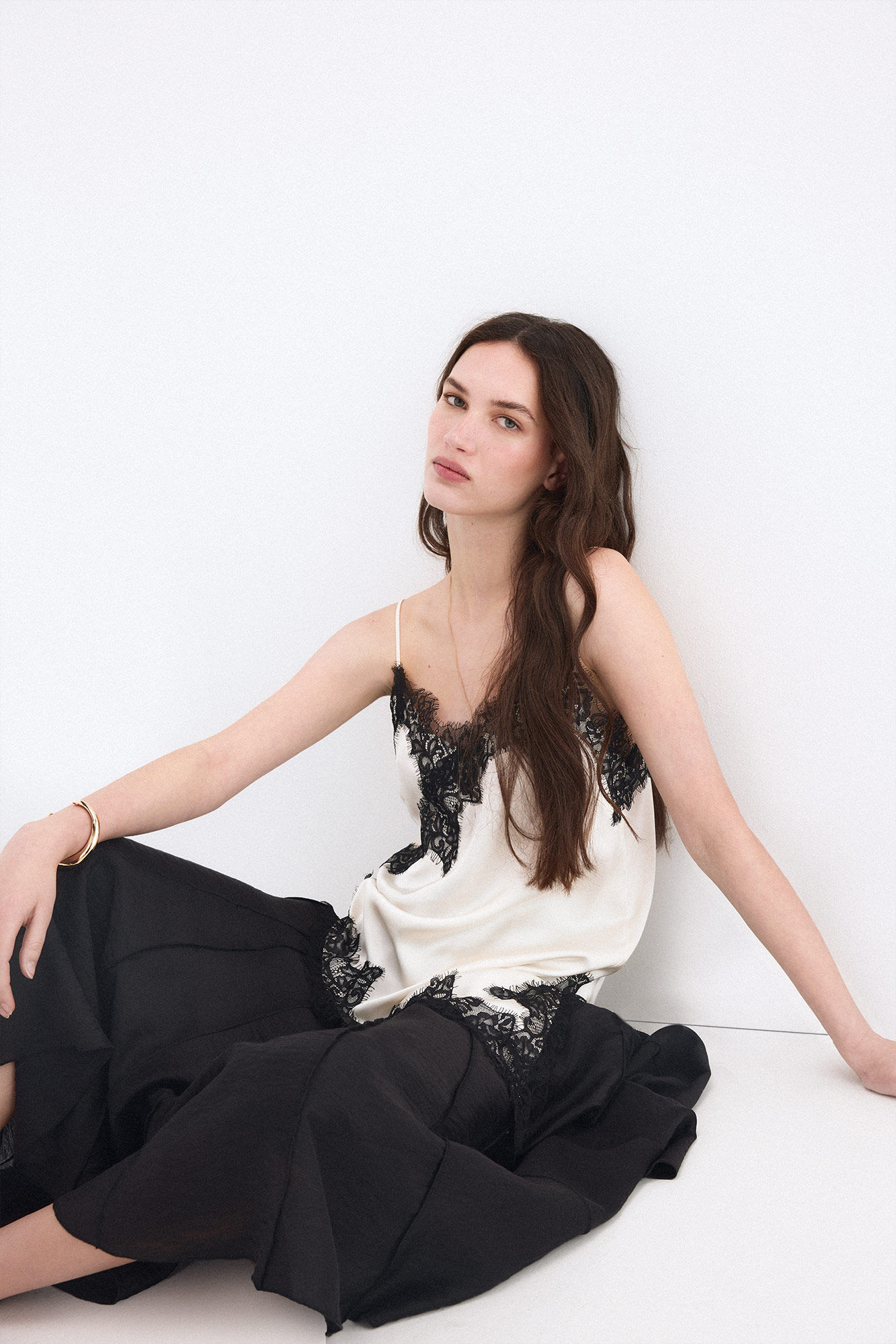 Pedro del Hierro Top lencero largo Blanco
