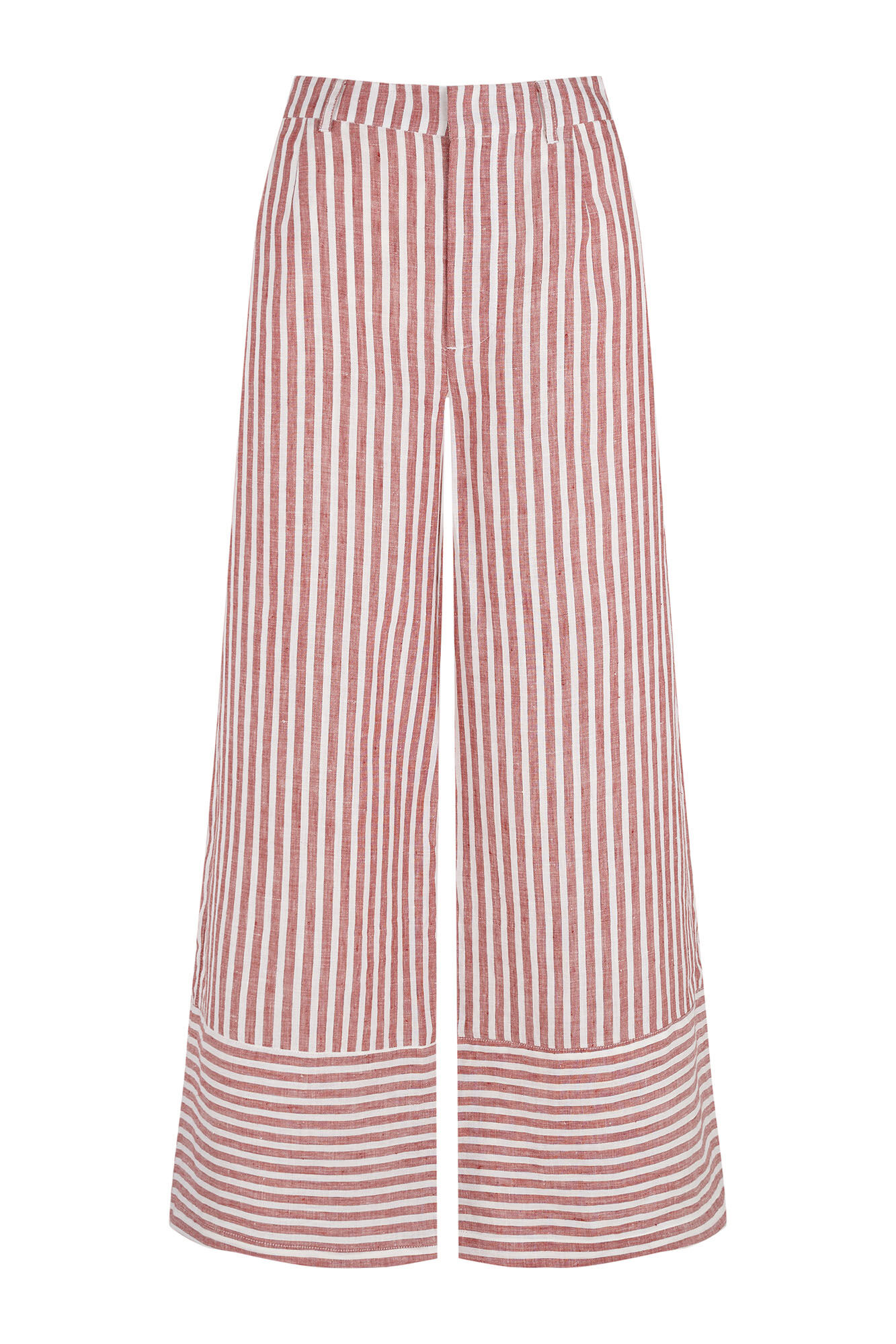 Pedro del Hierro Pantalones wide flare cl&aacute;sicos Rosa