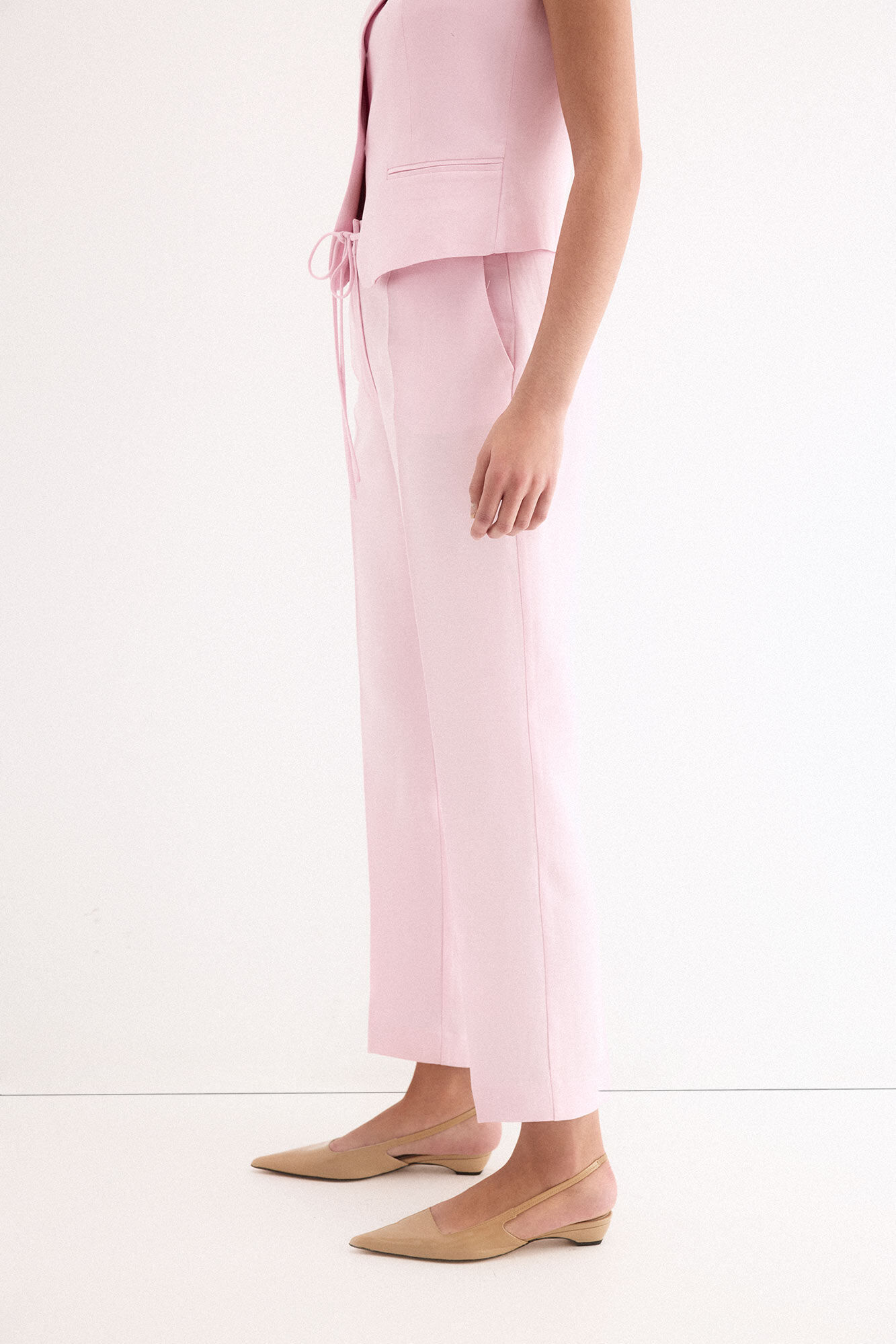Pedro del Hierro Pantal&oacute;n traje rosa Rosa