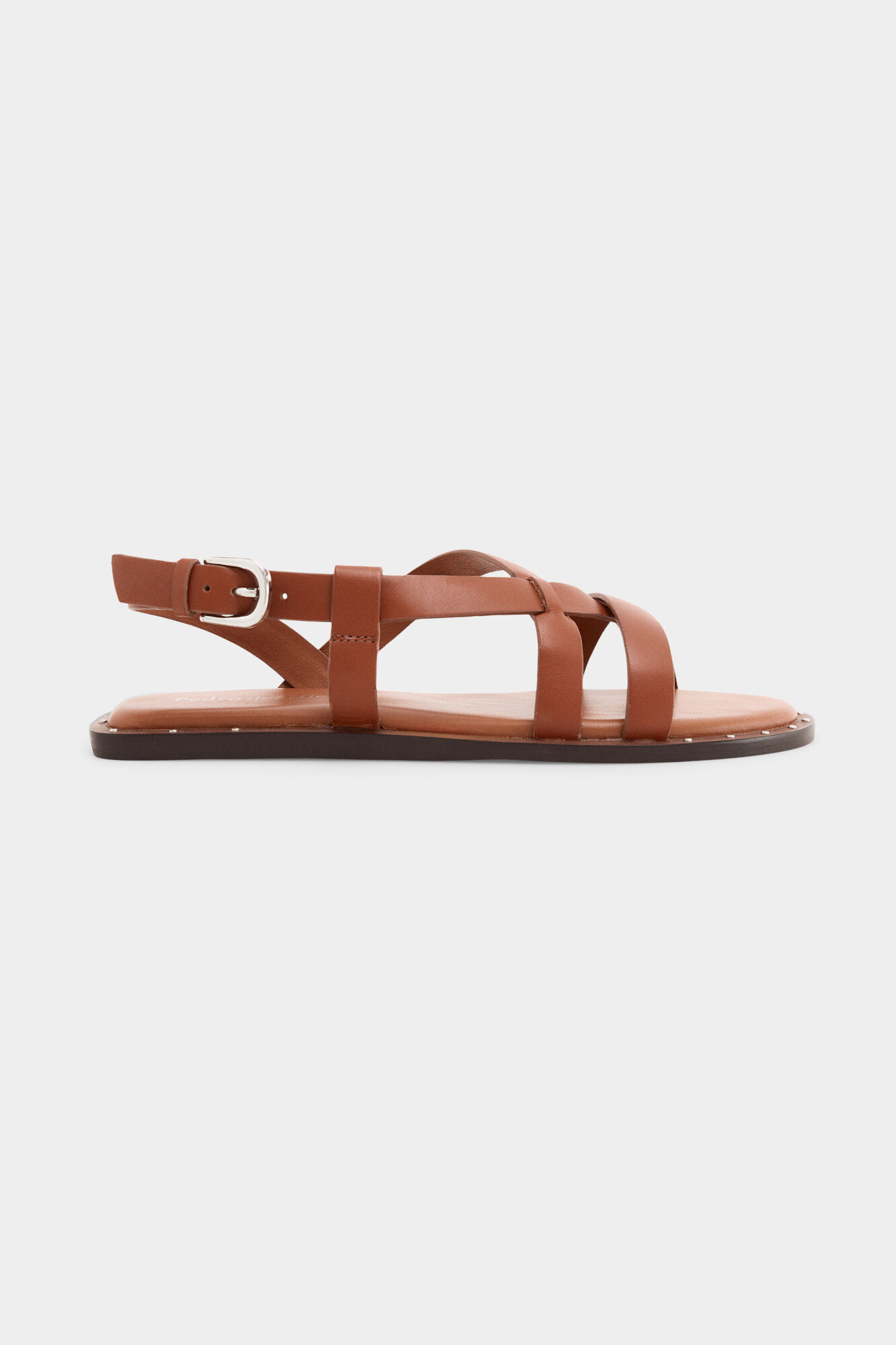 Pedro del Hierro Sandalia tiras cuero Marr&oacute;n
