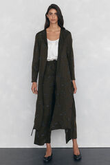 Pedro del Hierro Pantal&oacute;n recto bordado Marr&oacute;n