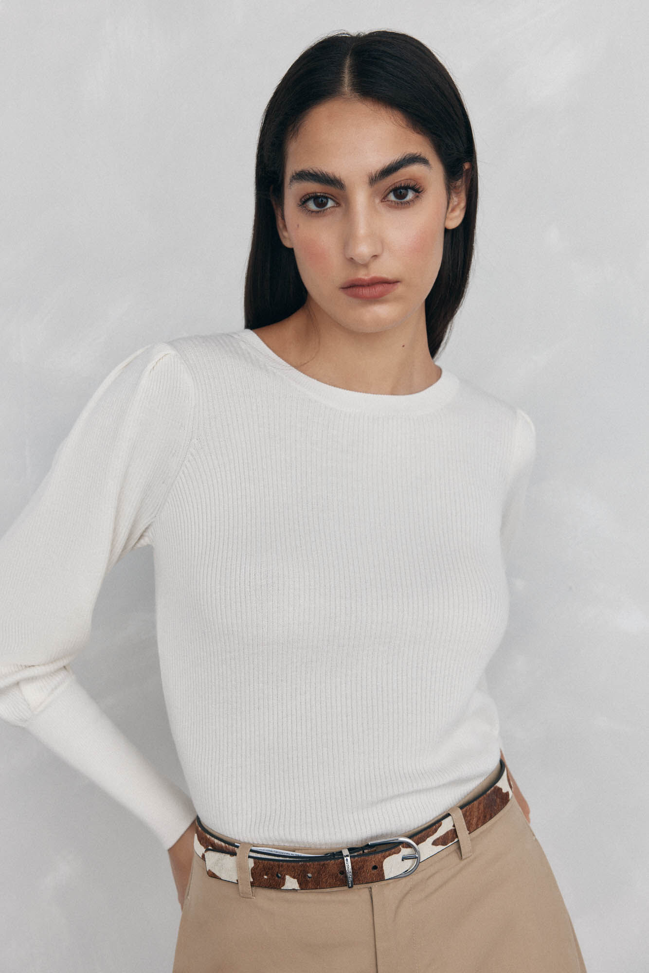 Pedro del Hierro Jersey canal&eacute; manga abullonada