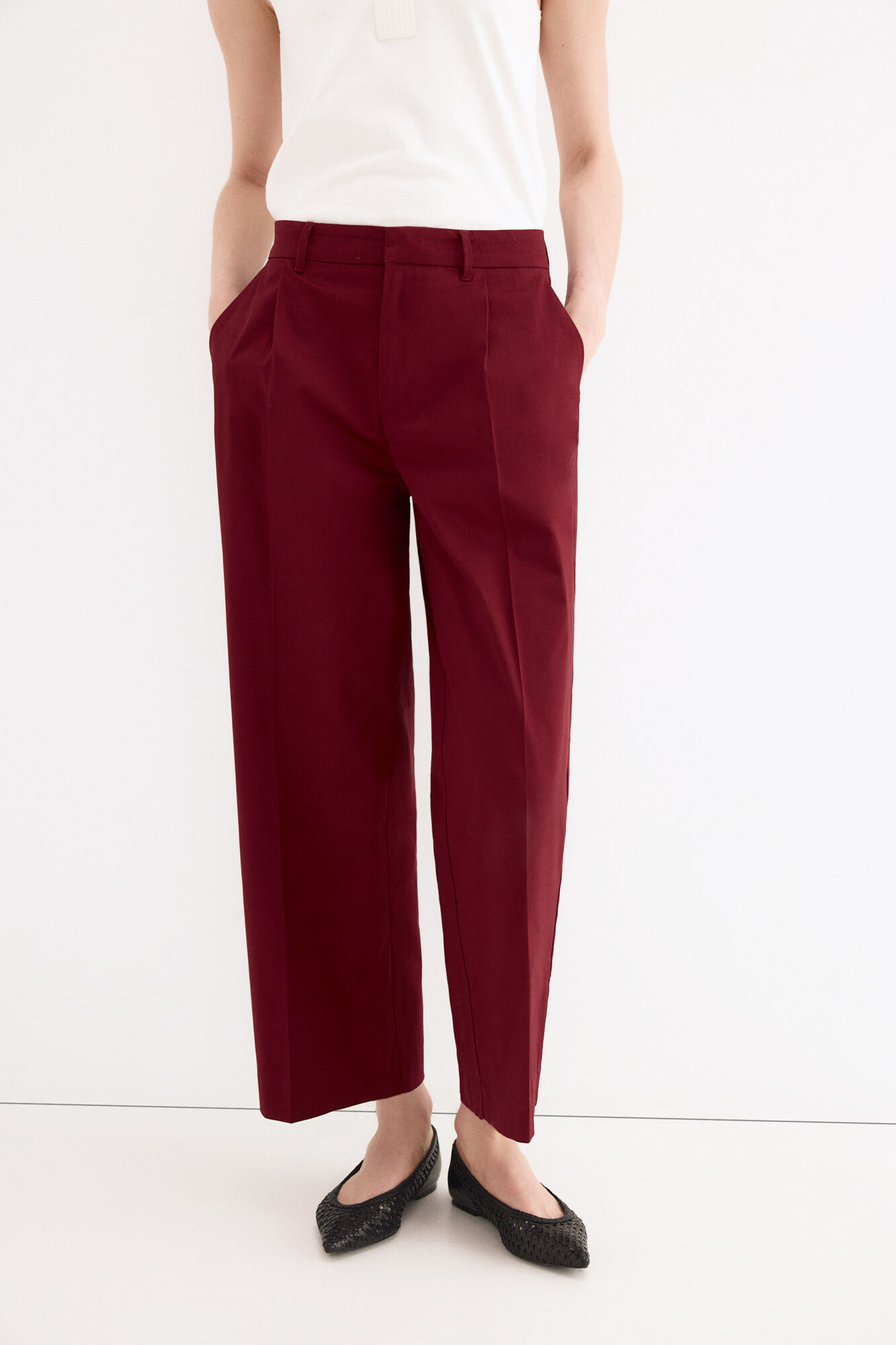 Pedro del Hierro Pantalones wide leg classic