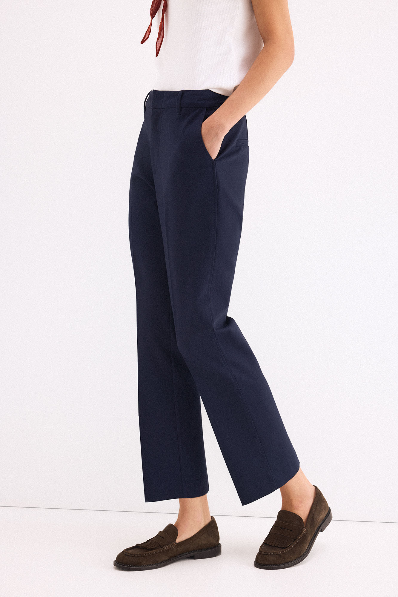 Pedro del Hierro Pantalones rectos cl&aacute;sicos Azul