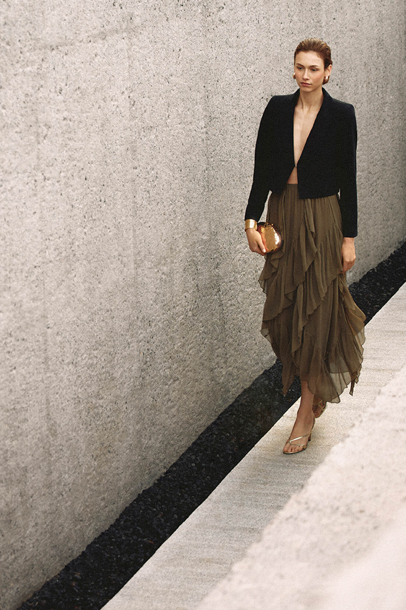 Pedro del Hierro Falda rom&aacute;ntica con volantes