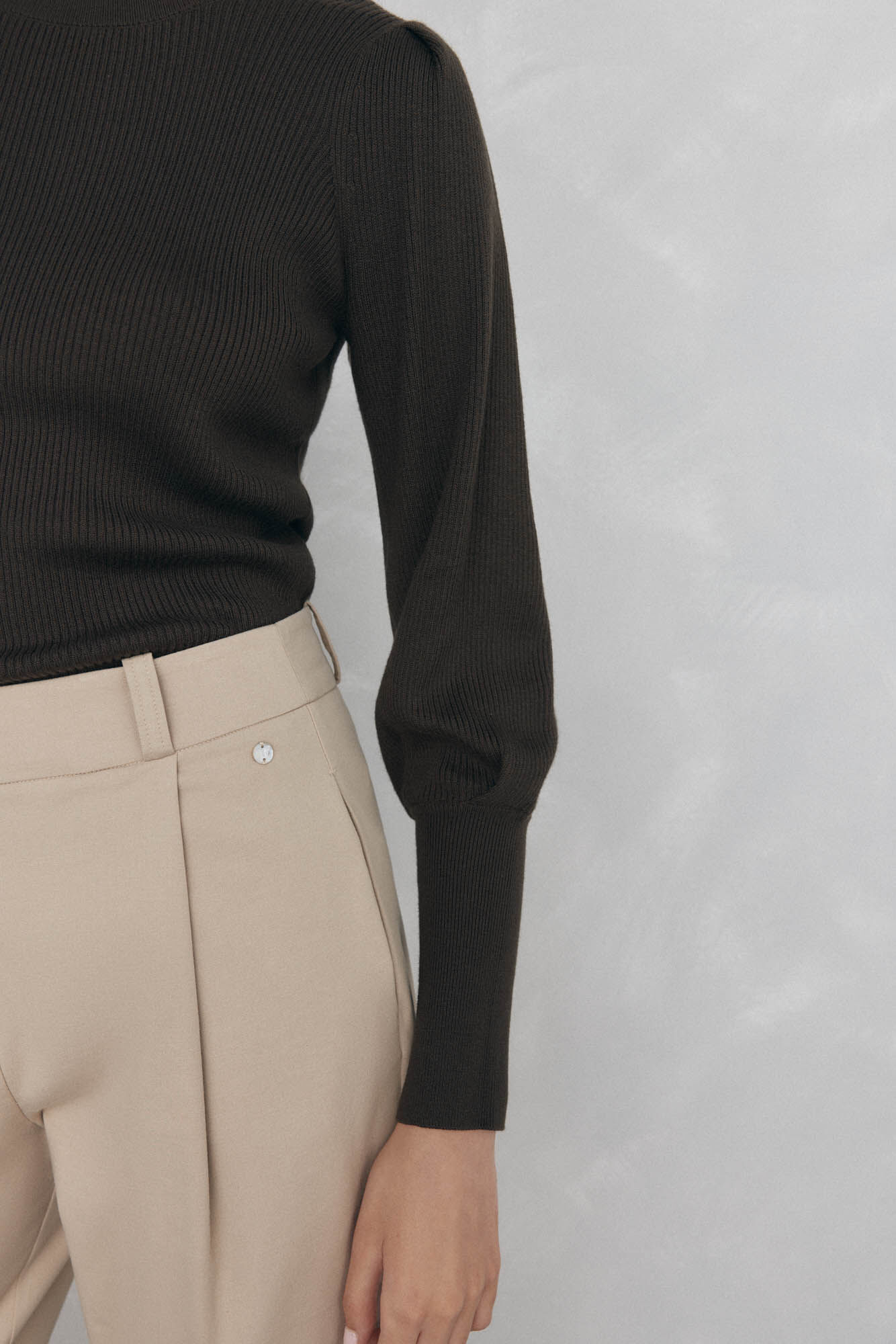 Pedro del Hierro Jersey canal&eacute; manga abullonada