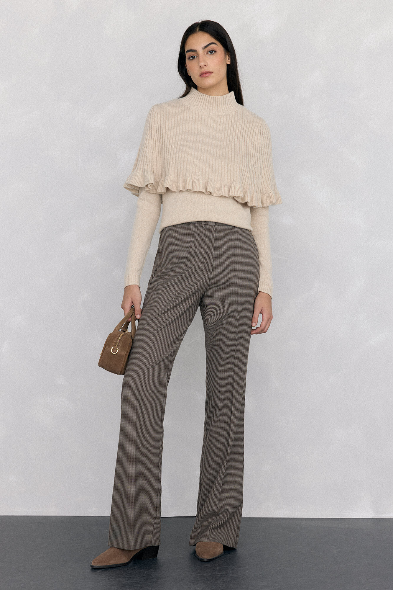 Pedro del Hierro Pantal&oacute;n flare Marr&oacute;n
