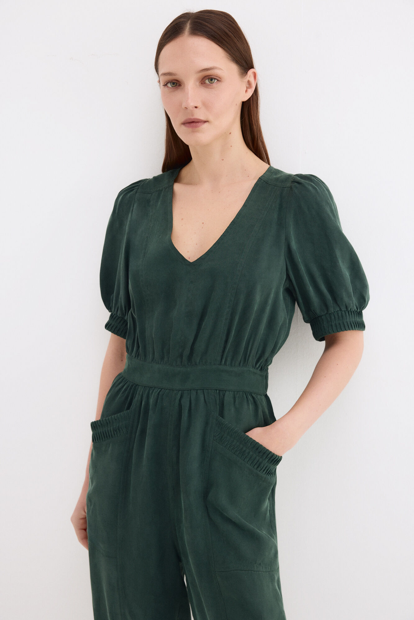 Pedro del Hierro Jumpsuit largo con detalle en las mangas