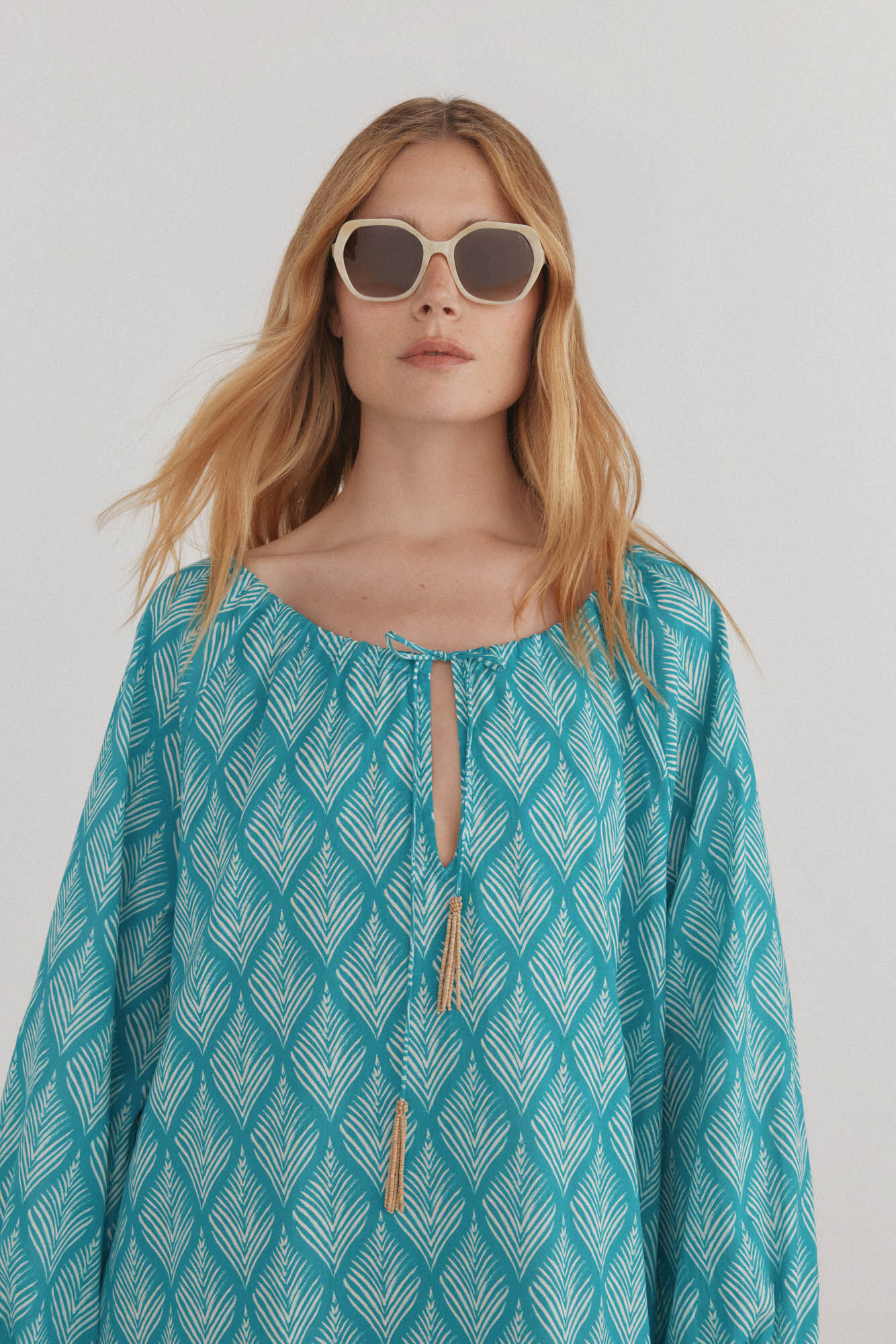 Pedro del Hierro Vestido kaft&aacute;n estampado