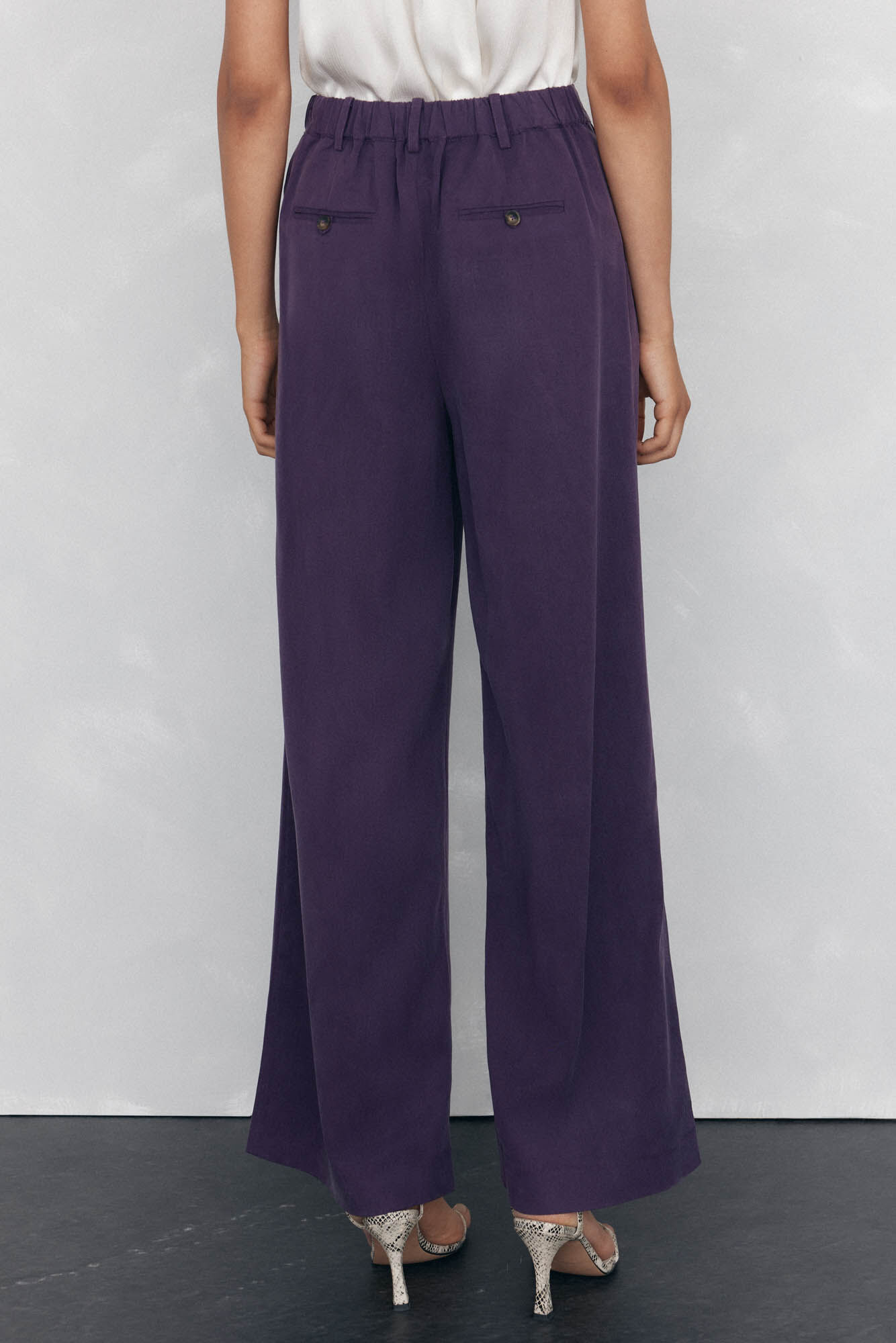 Pedro del Hierro Pantal&oacute;n recto de traje Morado