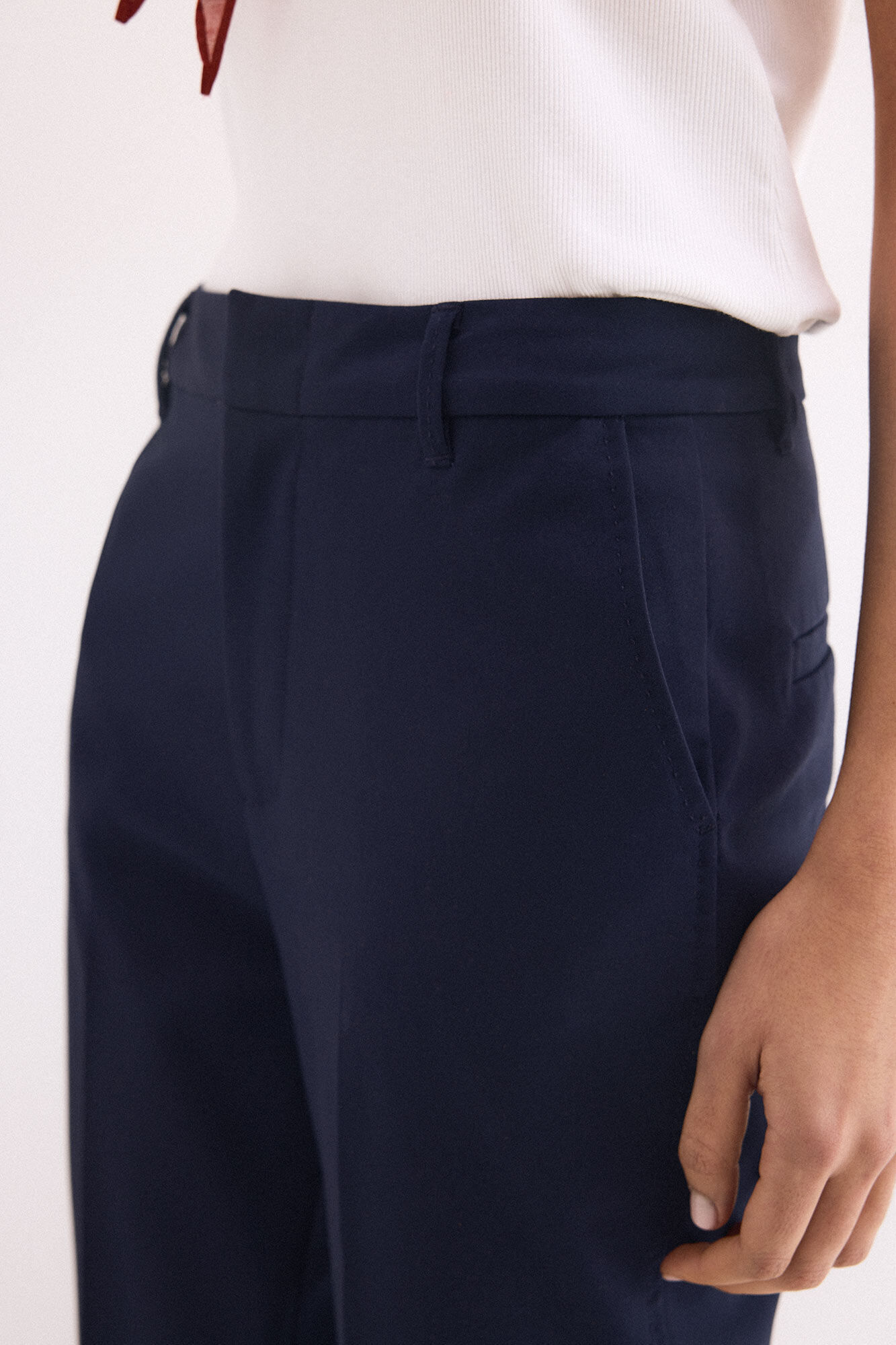 Pedro del Hierro Pantalones rectos cl&aacute;sicos Azul