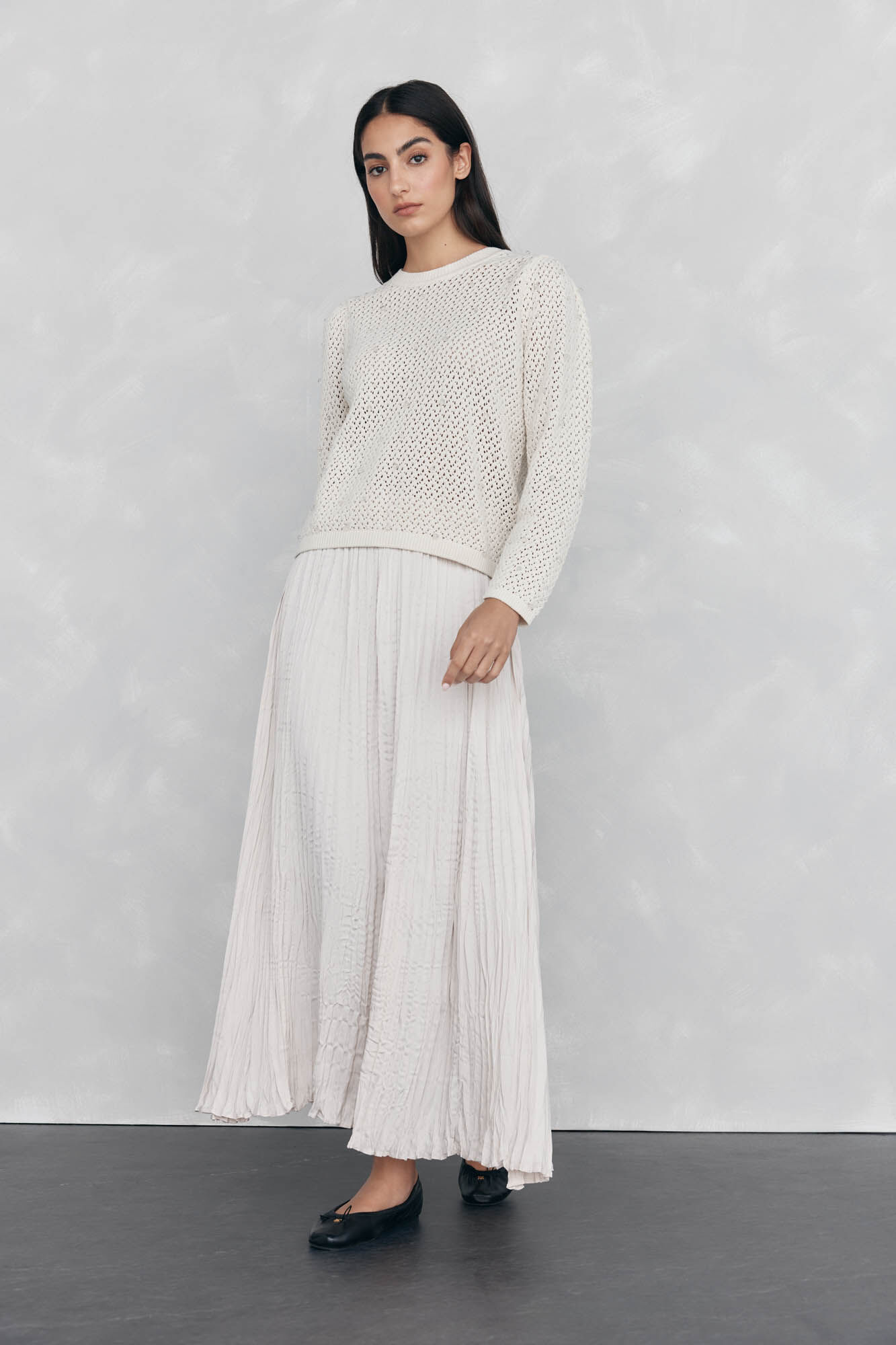 Pedro del Hierro Falda plisada satinada