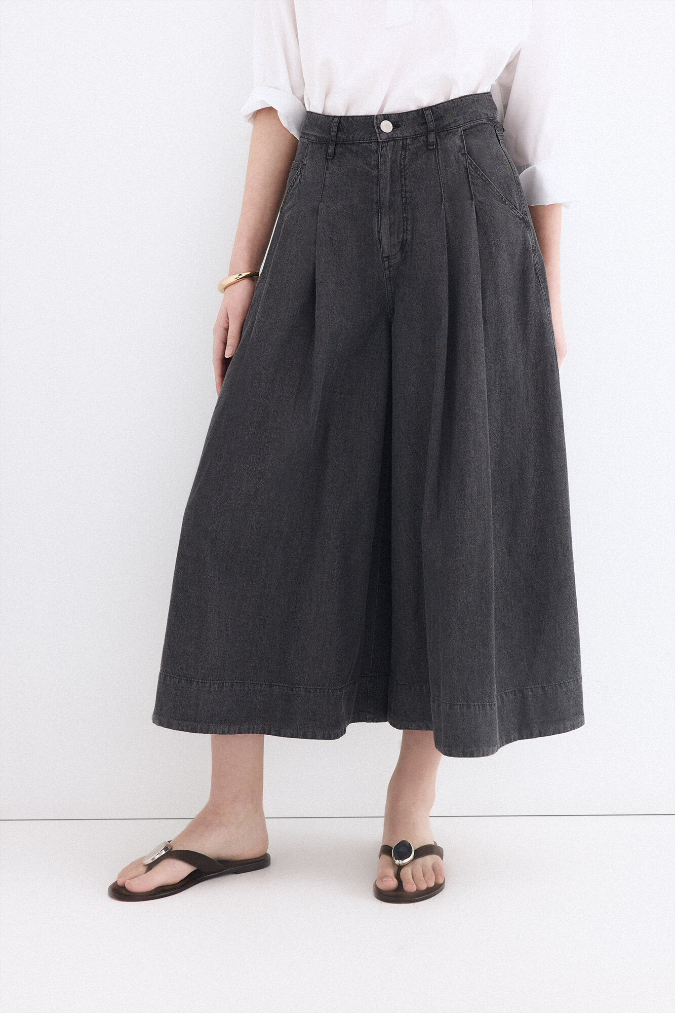 Pedro del Hierro Falda pantal&oacute;n vaquera Gris