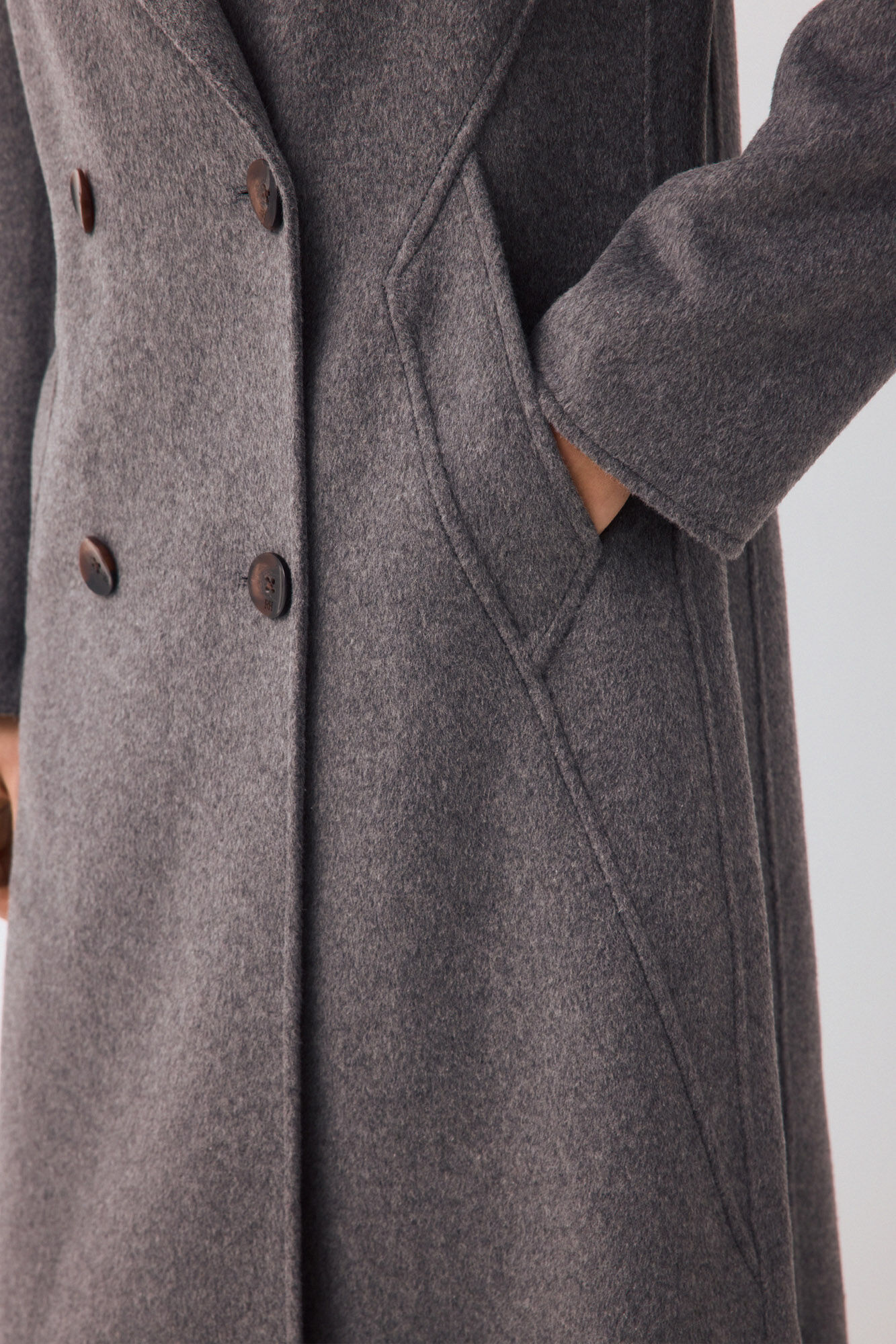 Pedro del Hierro Abrigo doble faz tailoring Gris