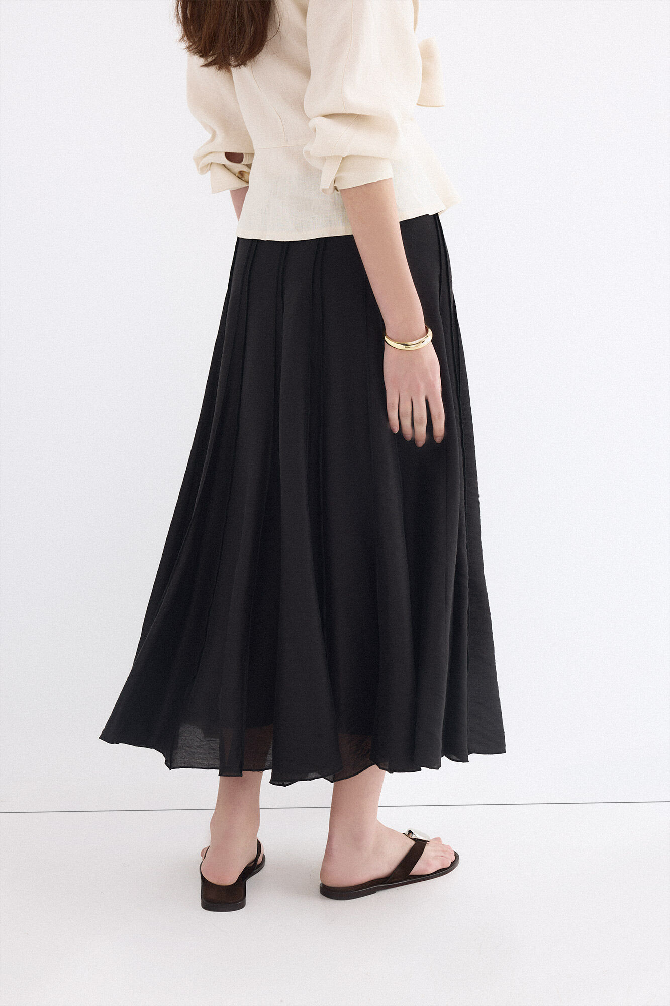 Pedro del Hierro Falda vuelo godets Negro