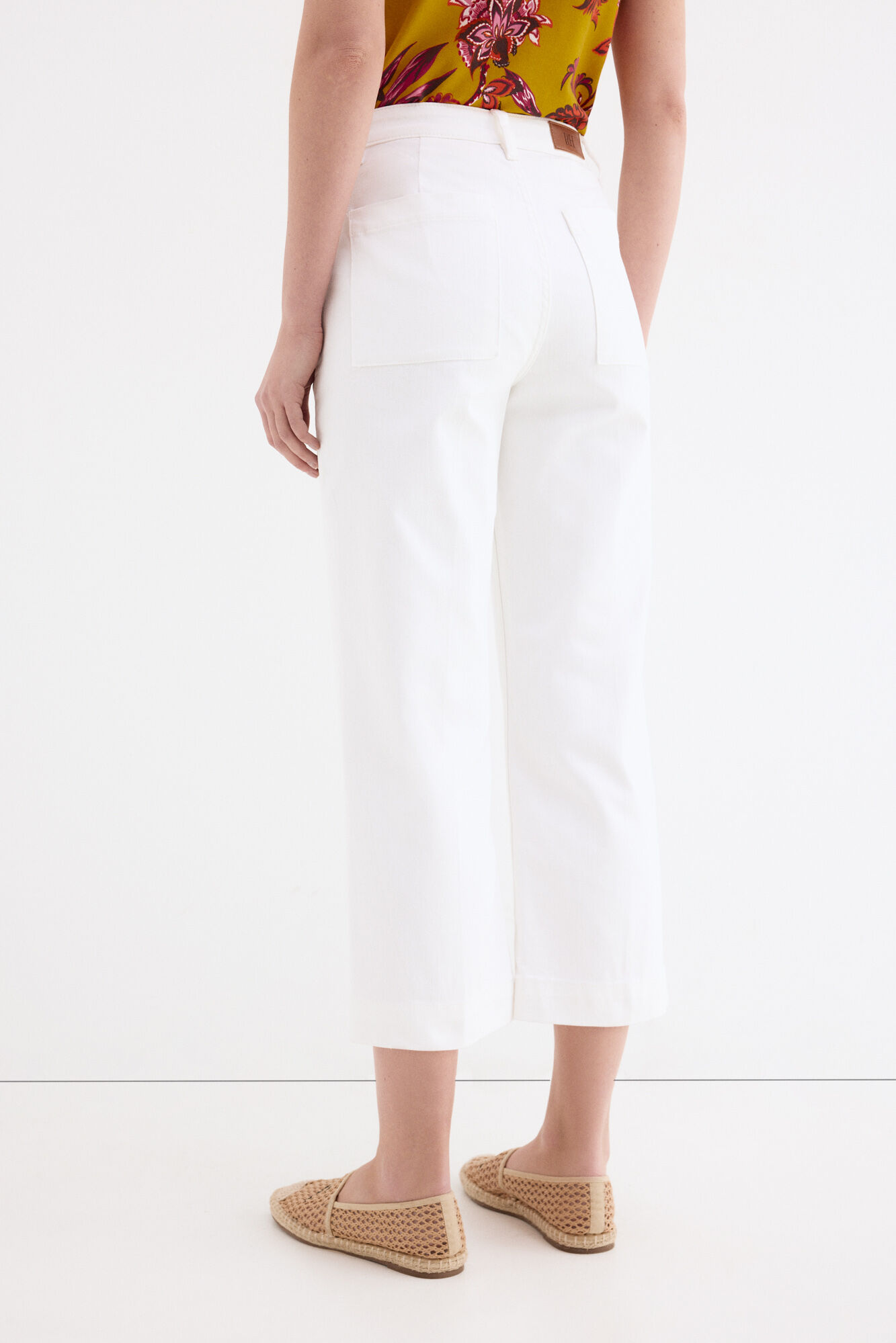 Pedro del Hierro Jeans capri wide leg Crudo