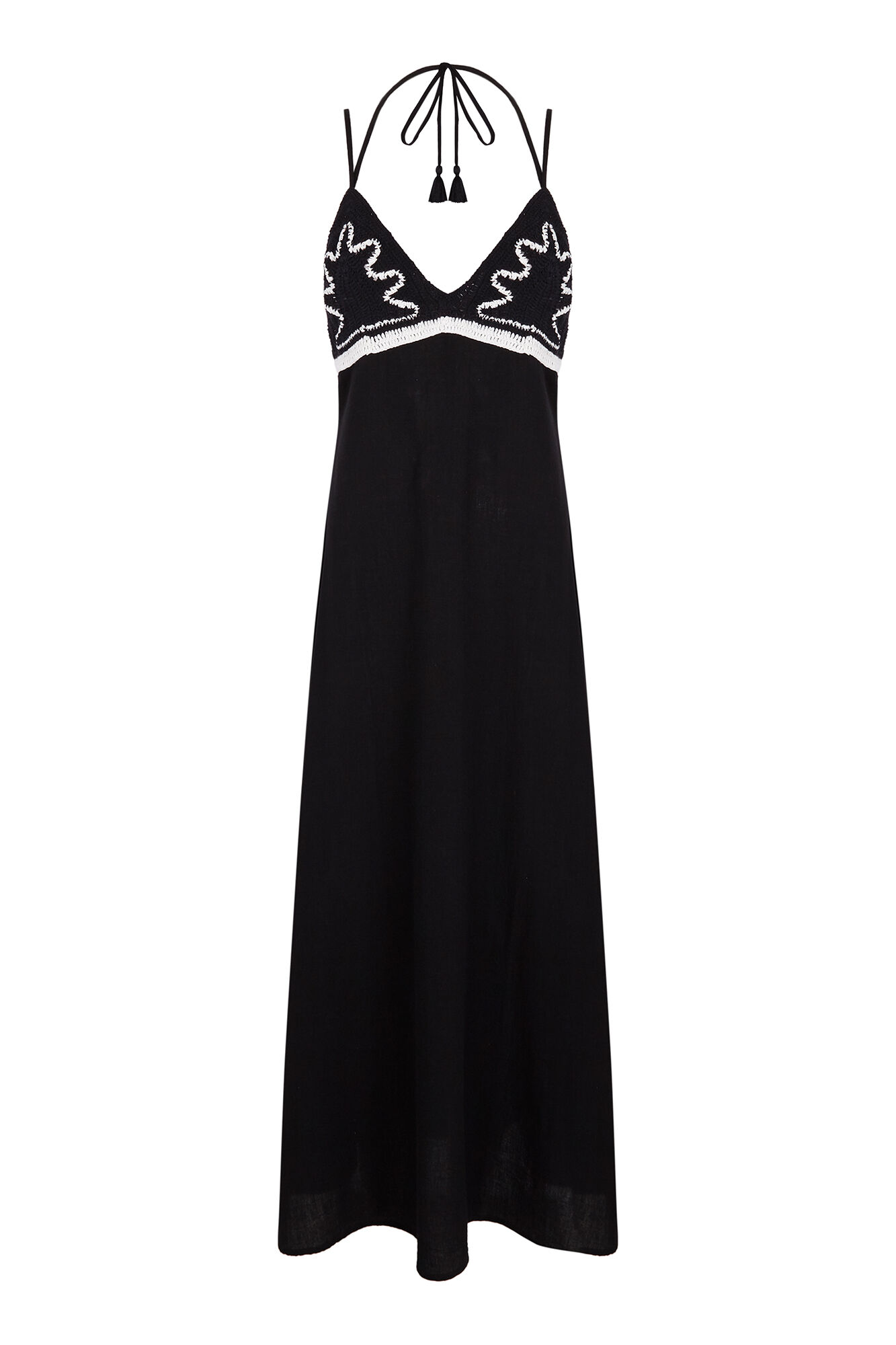Pedro del Hierro Vestido playero crochet Negro