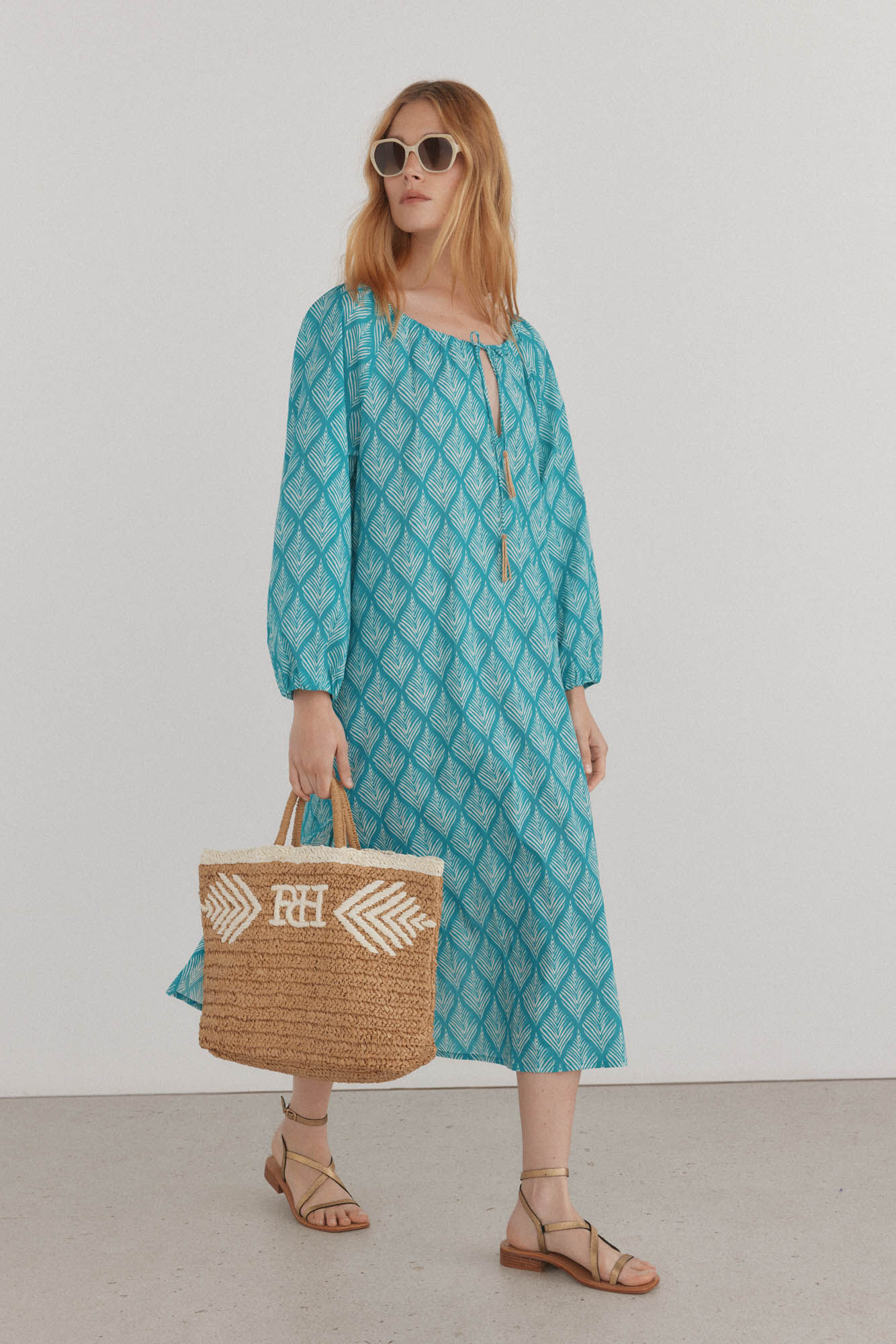 Pedro del Hierro Vestido kaft&aacute;n estampado