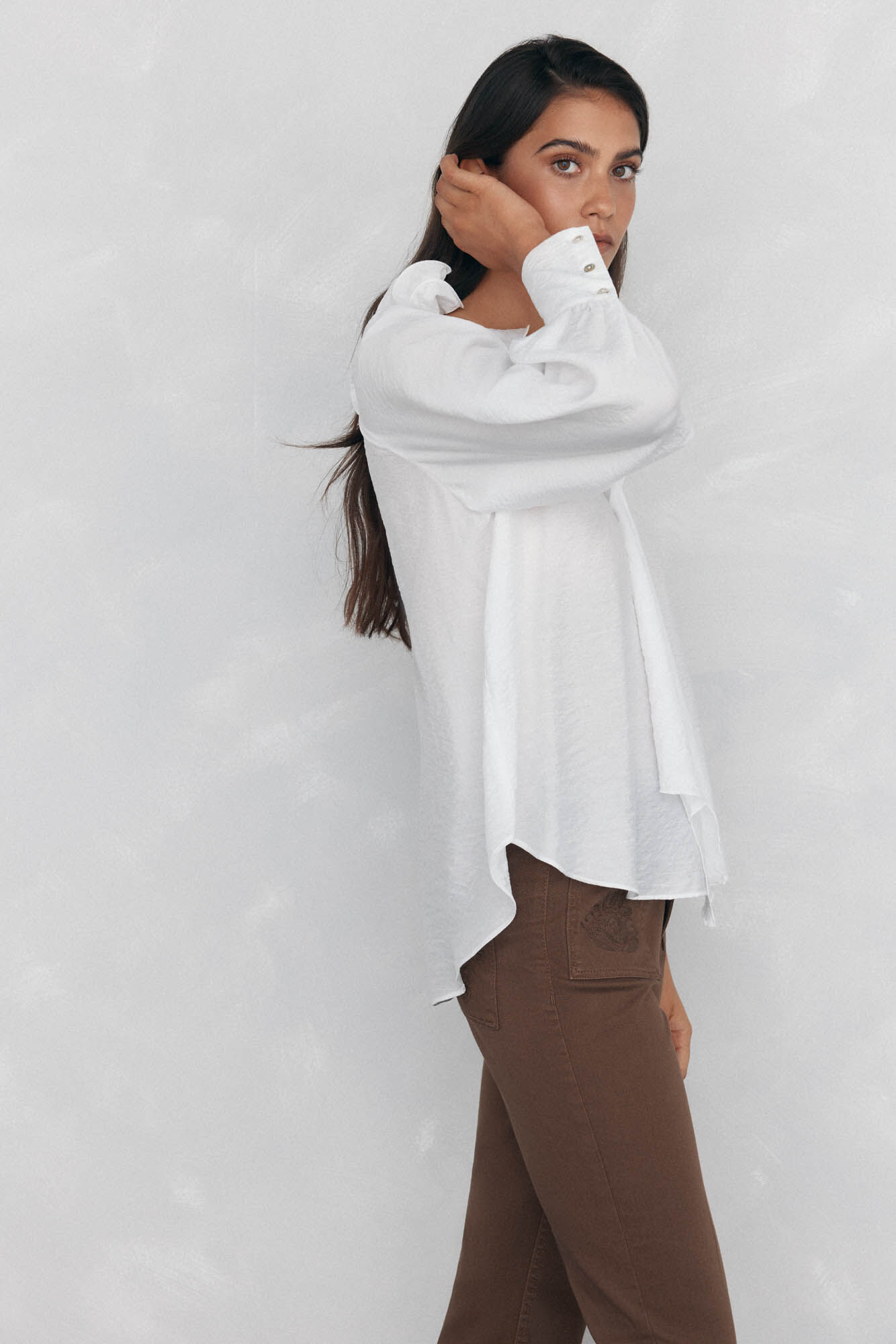 Pedro del Hierro Blusa holgada lisa Blanco