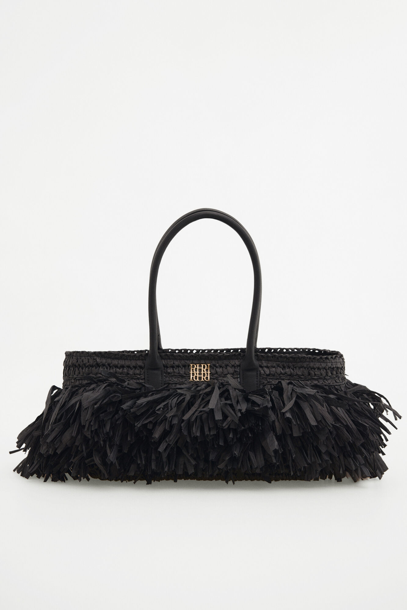 Pedro del Hierro Bolsa de hombro con flecos Negro