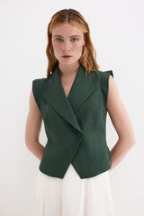Pedro del Hierro Chaleco cruzado Verde