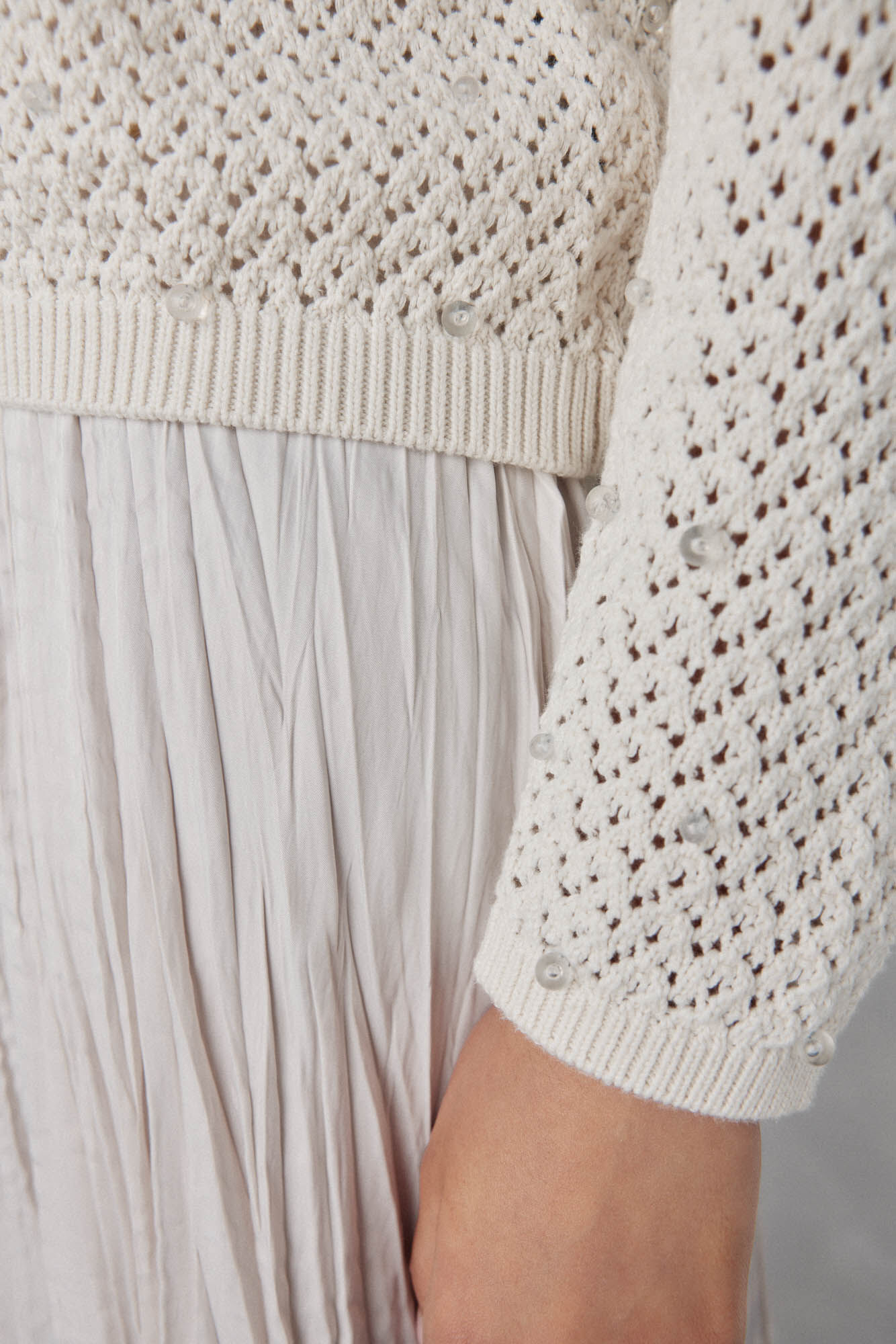 Pedro del Hierro Top de tejido fantas&iacute;a con cristalitos