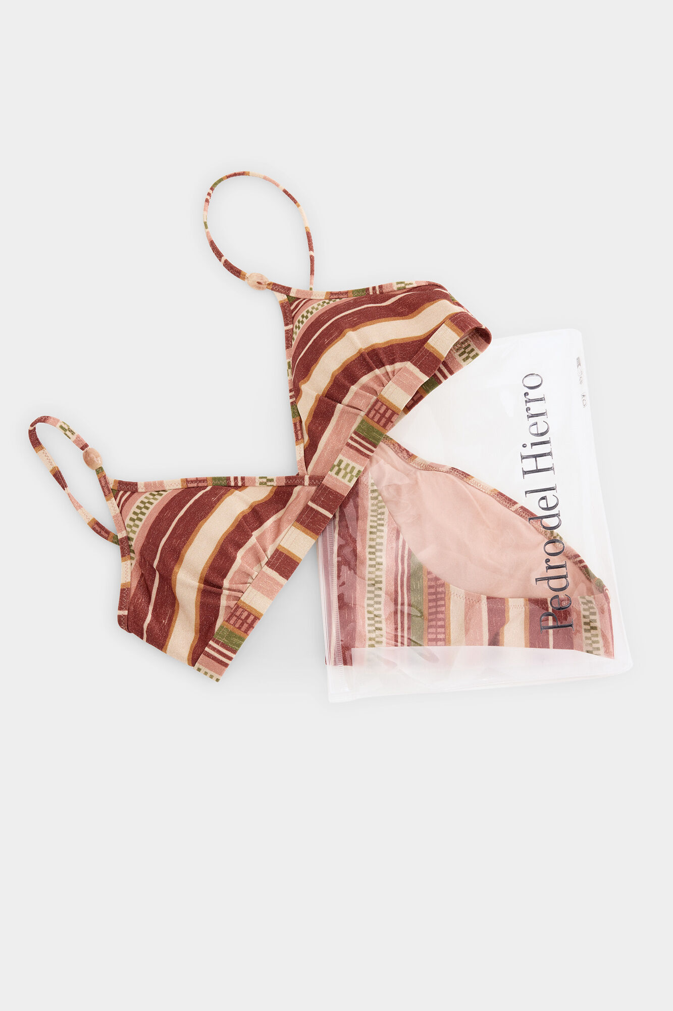 Pedro del Hierro Bikini estampado rayas Naranja