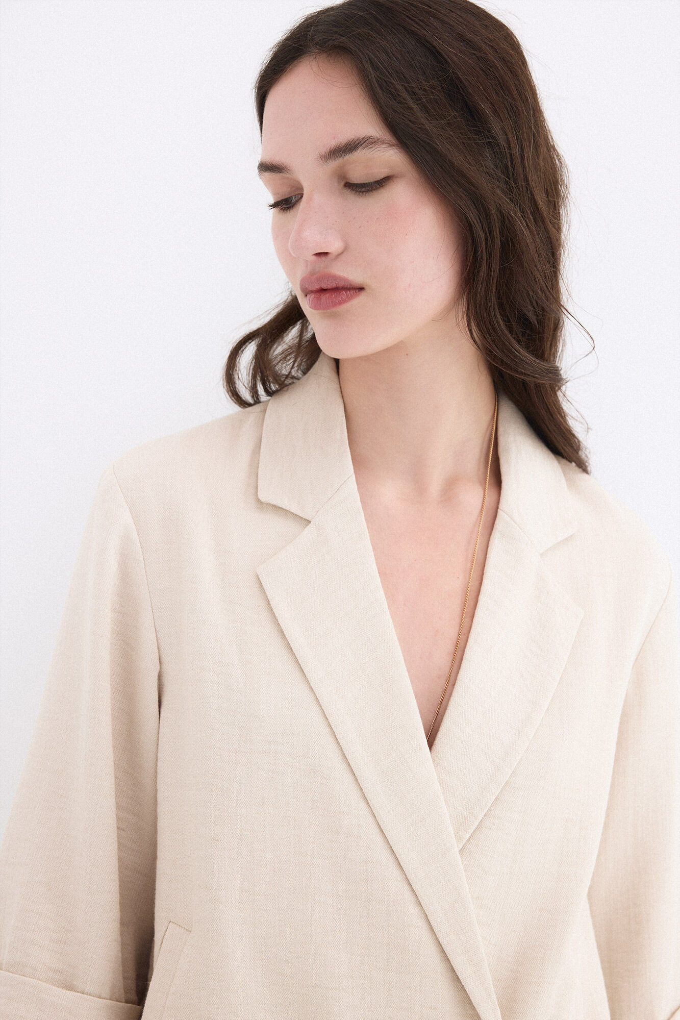 Pedro del Hierro Blazer fluida Marr&oacute;n