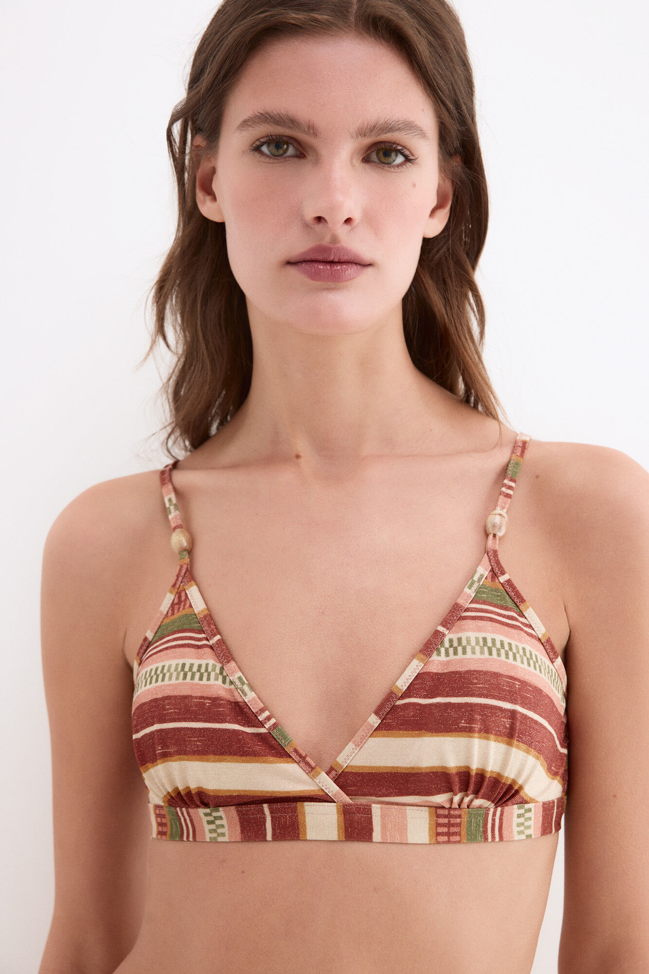 Pedro del Hierro Bikini estampado rayas Naranja