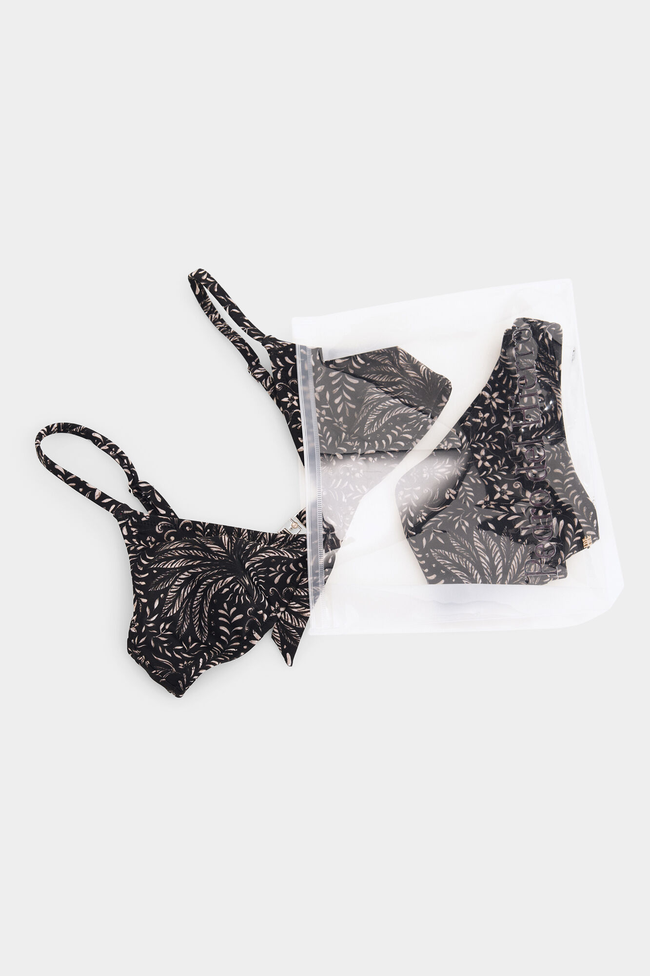 Pedro del Hierro Bikini estampado tropical Negro