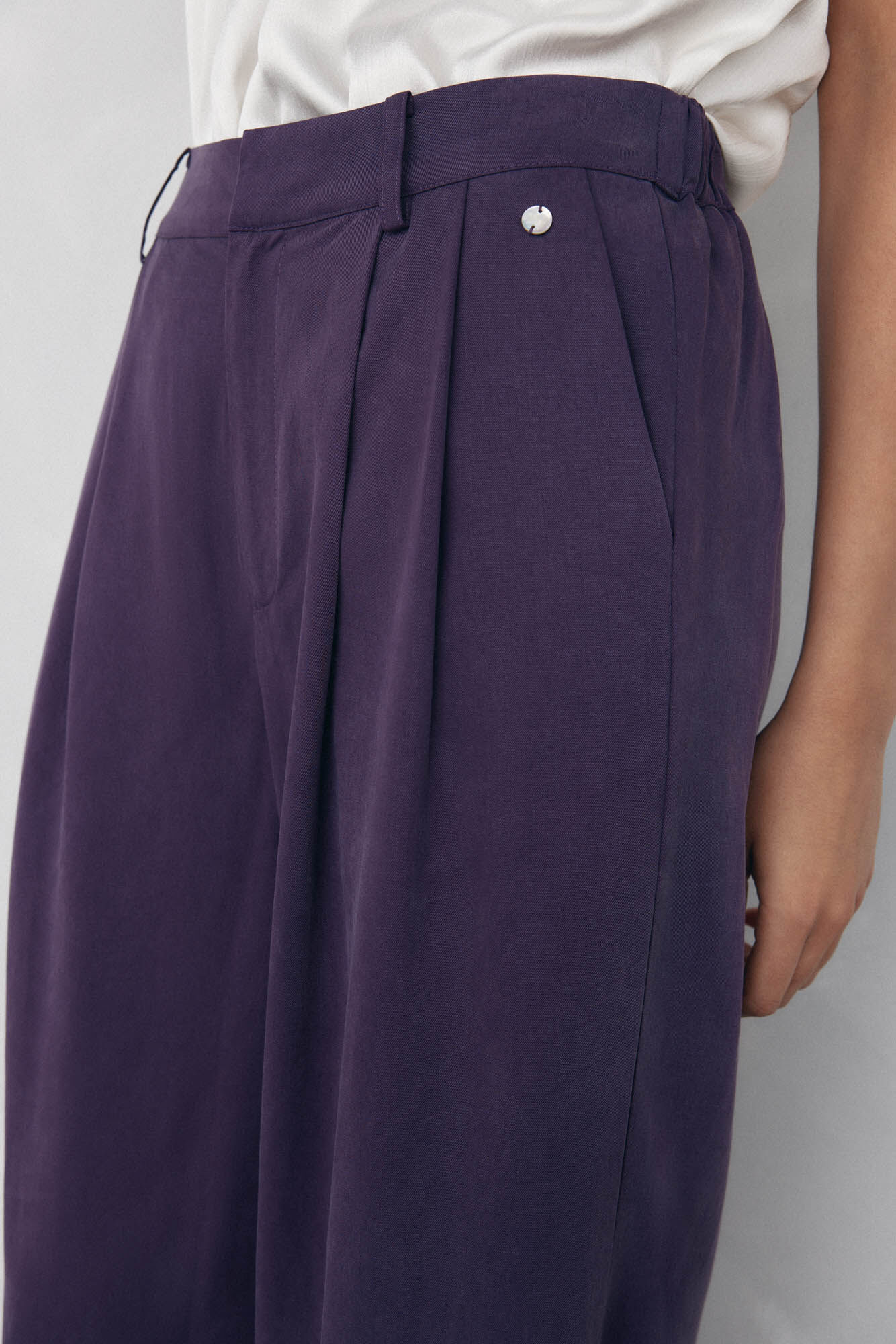 Pedro del Hierro Pantal&oacute;n recto de traje Morado