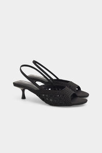 Pedro del Hierro Sandalia trenzada negra