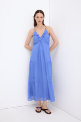 Pedro del Hierro Vestido fluido tirantes Azul