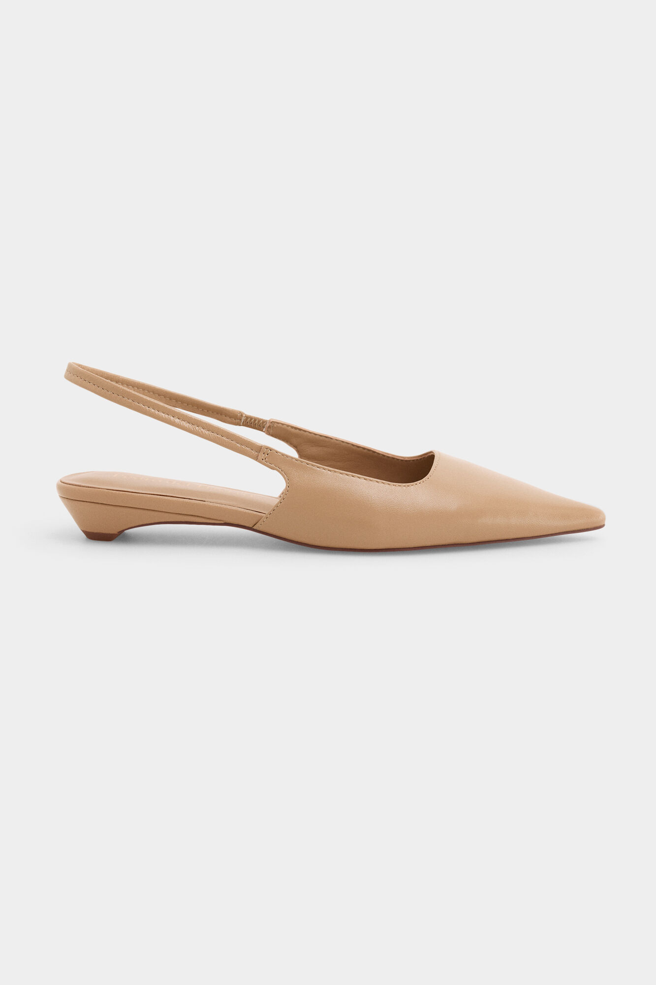 Pedro del Hierro Zapato plano piel brillante Crudo