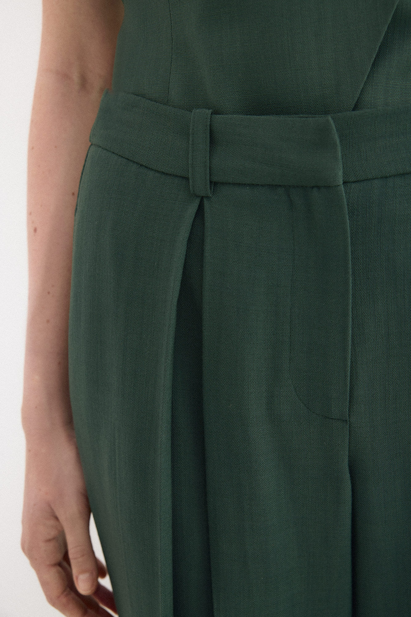 Pedro del Hierro Pantal&oacute;n wide leg Verde