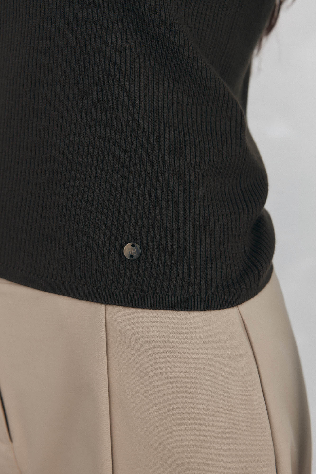 Pedro del Hierro Jersey canal&eacute; manga abullonada Verde