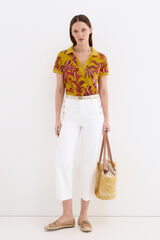 Pedro del Hierro Jeans capri wide leg Crudo