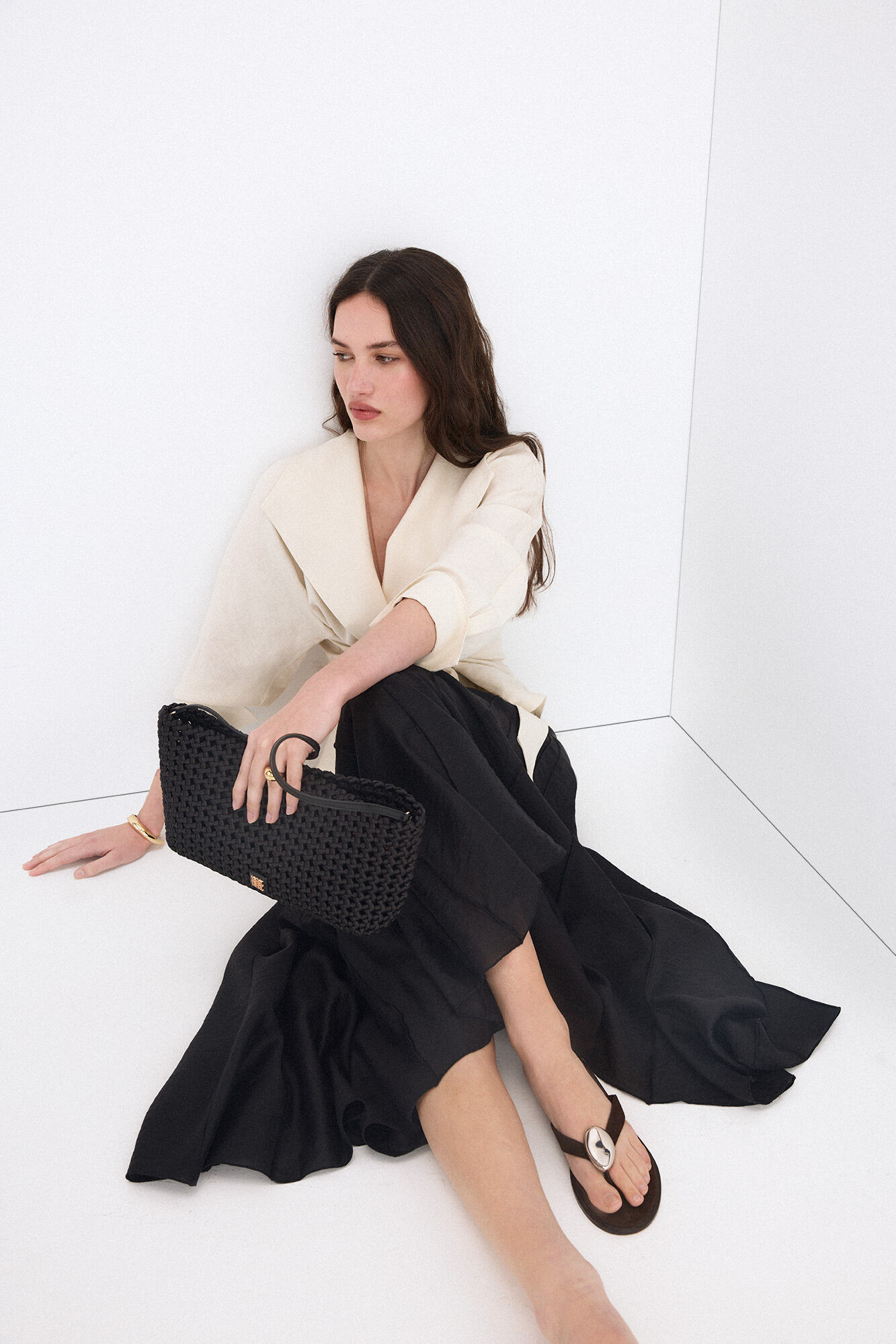 Pedro del Hierro Falda vuelo godets Negro