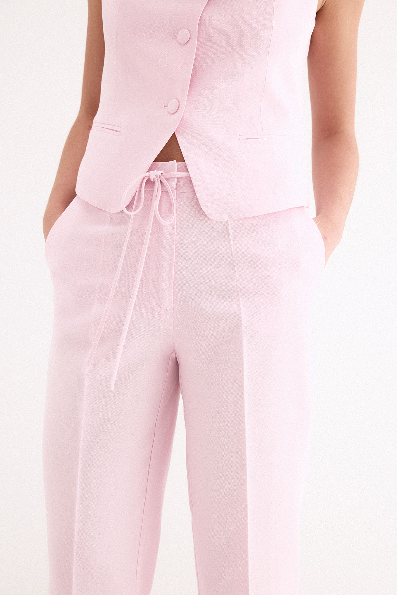 Pedro del Hierro Pantal&oacute;n traje rosa Rosa