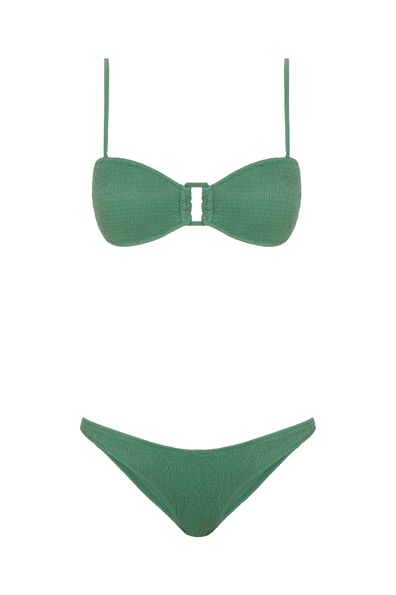 Pedro del Hierro Bikini tejido textura Verde