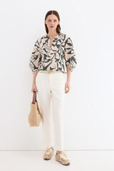 Pedro del Hierro Pantalones slim cl&aacute;sicos Crudo