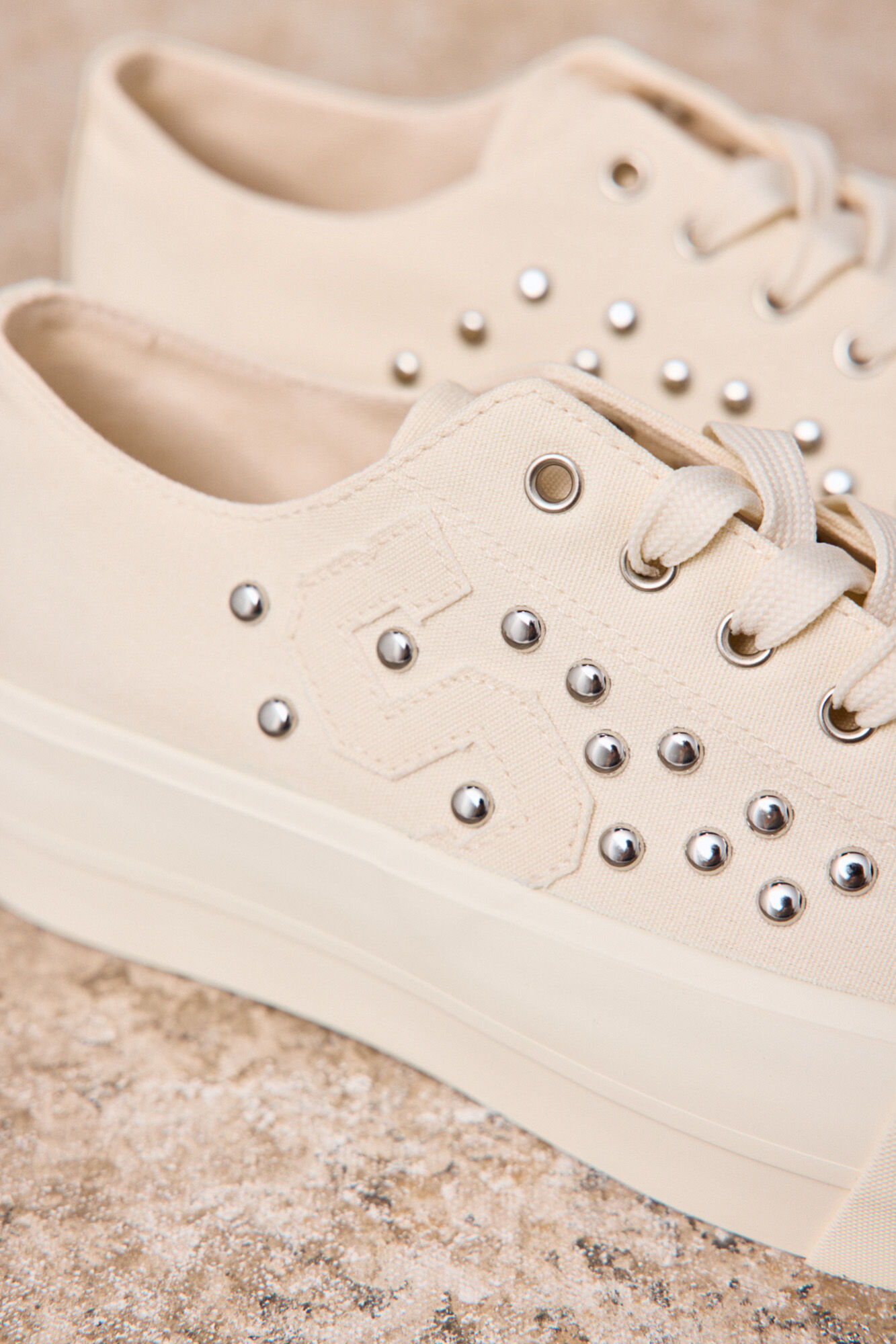 Slowlove Sneaker de cuadros Marfil