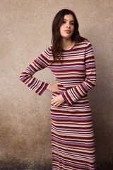 Slowlove Vestido de tejido a rayas Multicolor