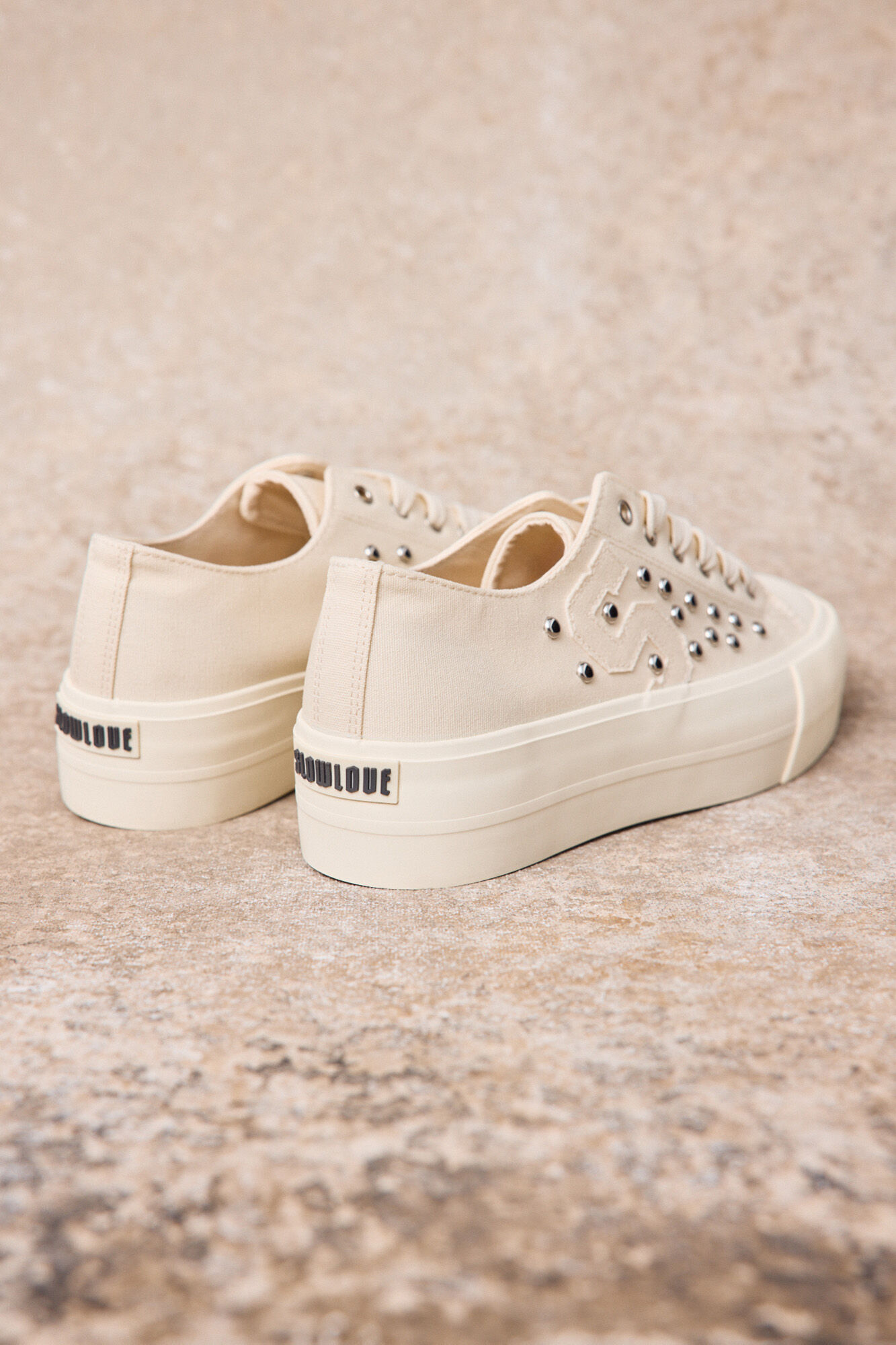 Slowlove Sneaker de cuadros Marfil