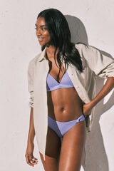 Women'secret Panty de bikini cl&aacute;sica twist lateral lila morado/lila