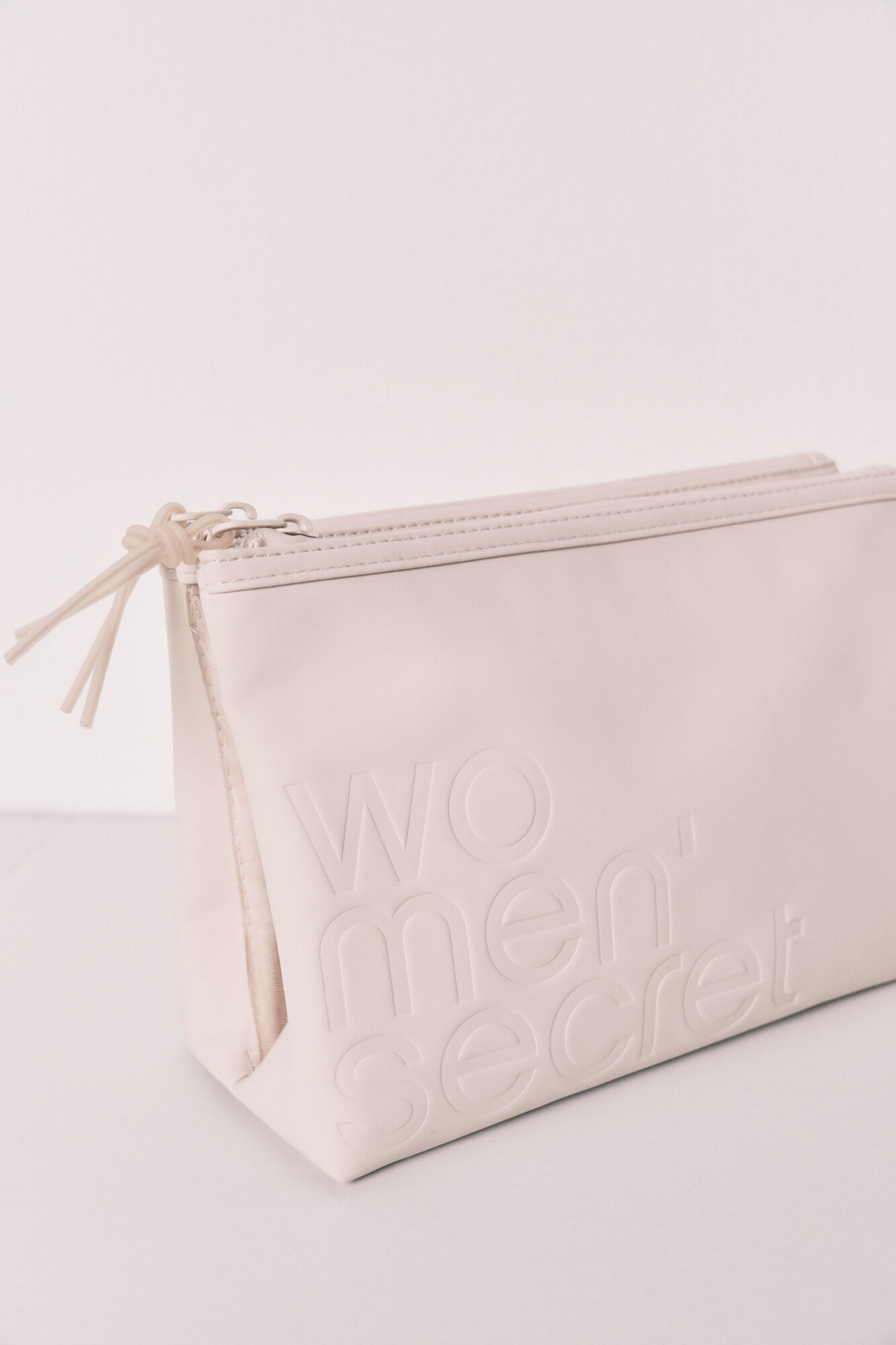 Women'secret Neceser mediano cartera doble blanco marfil